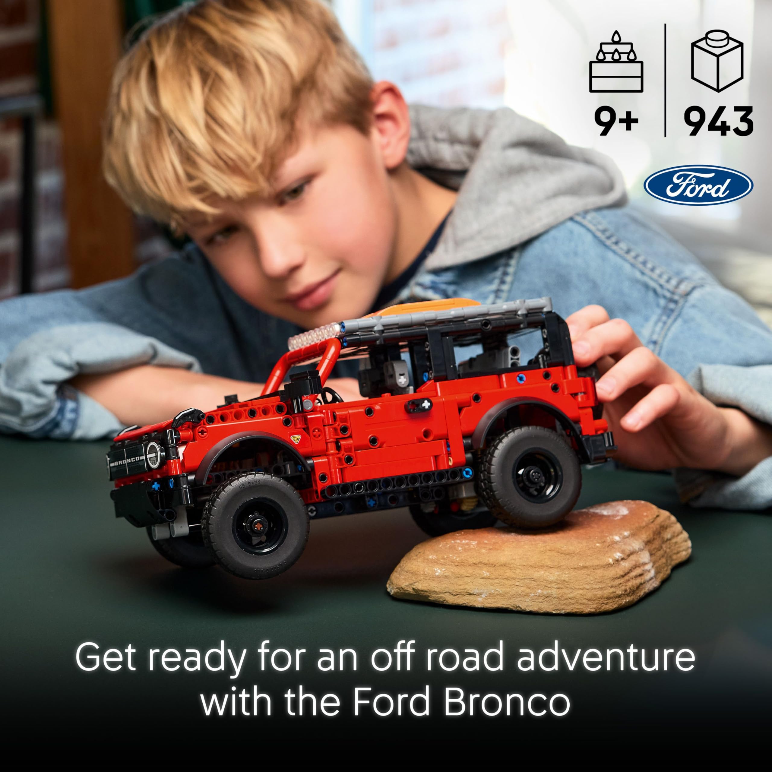 LEGO Technic Ford Bronco SUV Off Road Car Toy 42213 | Ages 9+ | Engineering Set