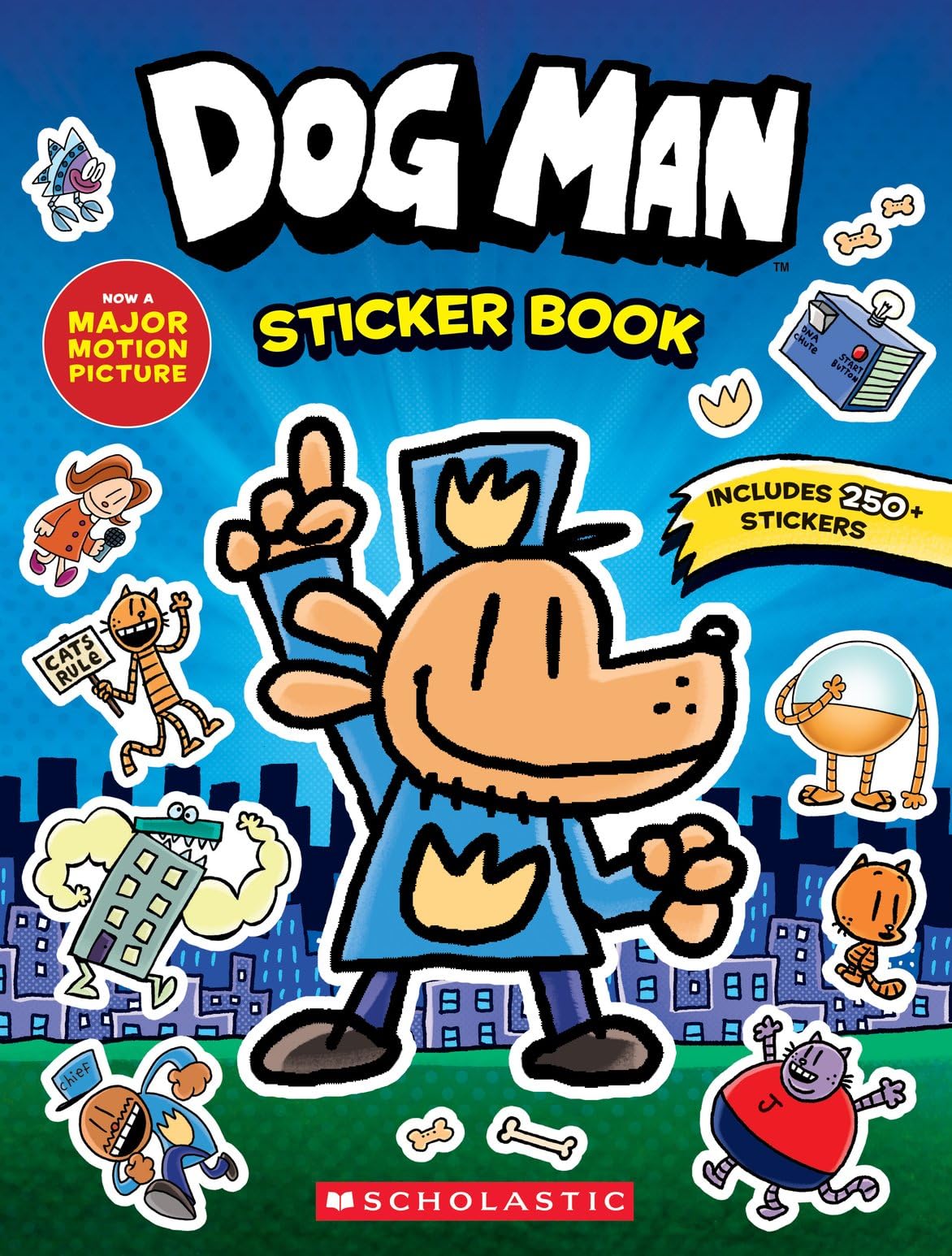 Scholastic Dog Man the Movie: Official Sticker Activity Book | 200+ Stickers | Ages 5-9