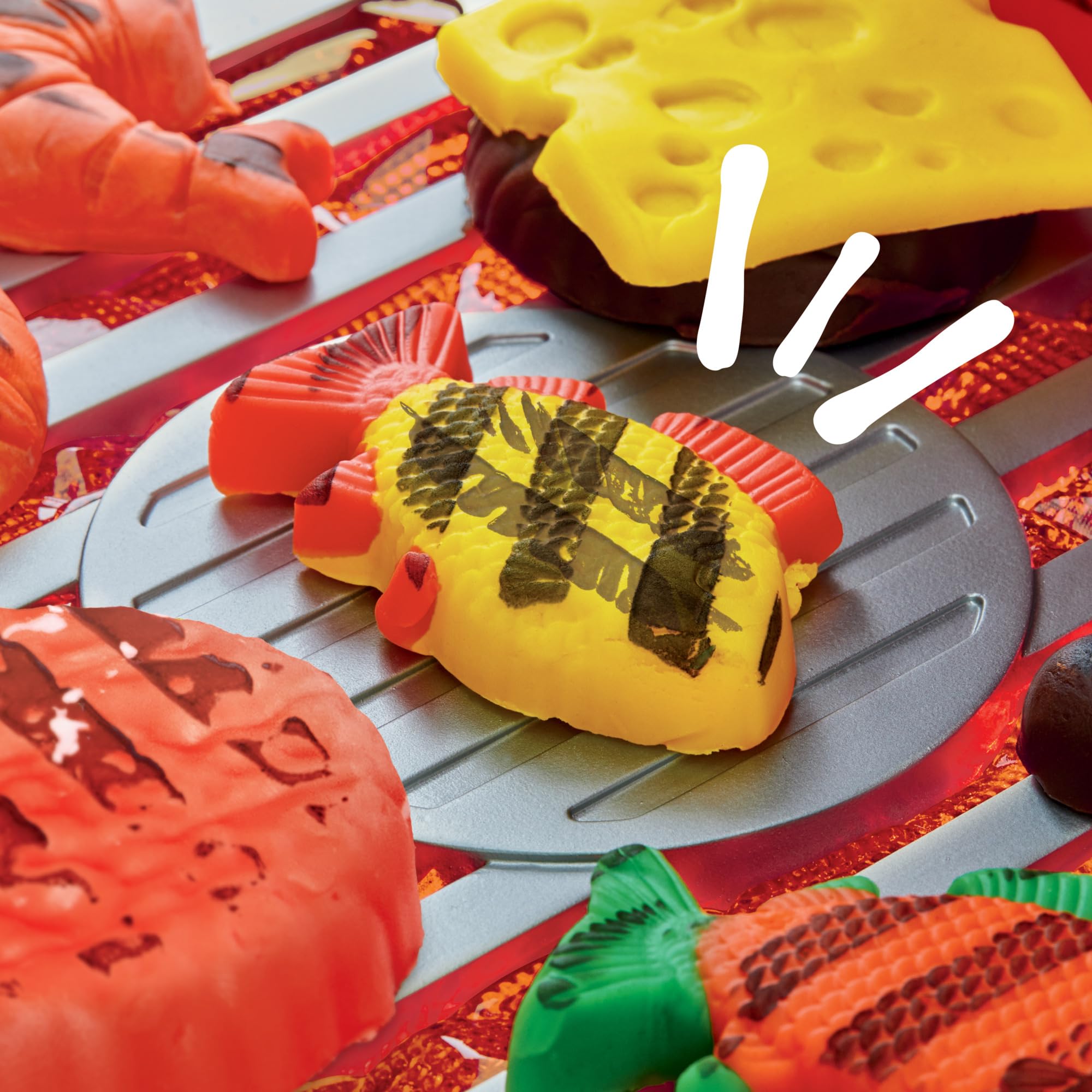 Play-Doh Sizzlin' Grill Toy Playset - Interactive BBQ Role Play for Kids 3+ 4