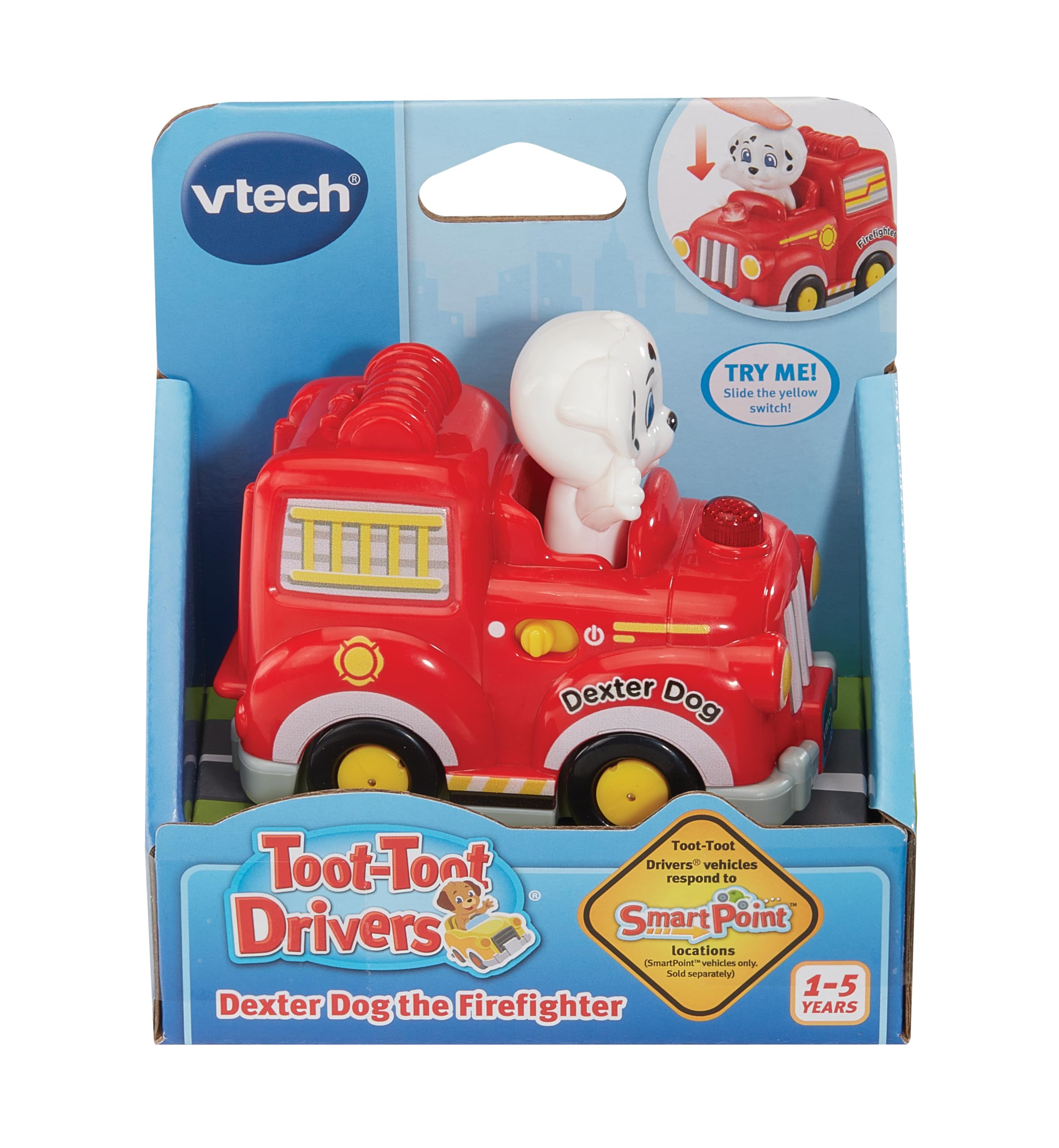 VTech Toot-Toot Drivers Dexter Dog the Firefighter, Interactive Toddlers To 3