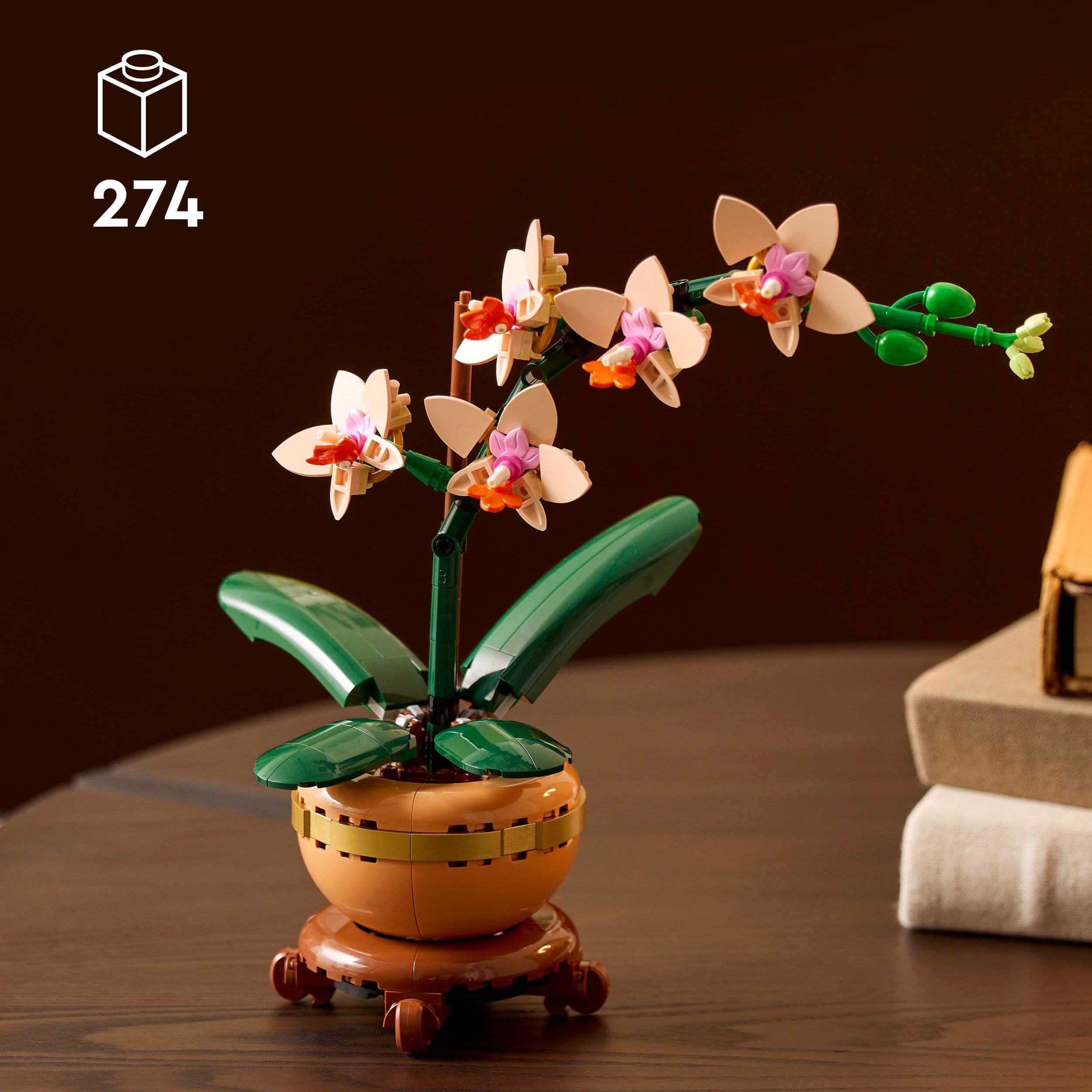 LEGO Botanicals Mini Orchid - Artificial Flower Building Kit for Adults 11