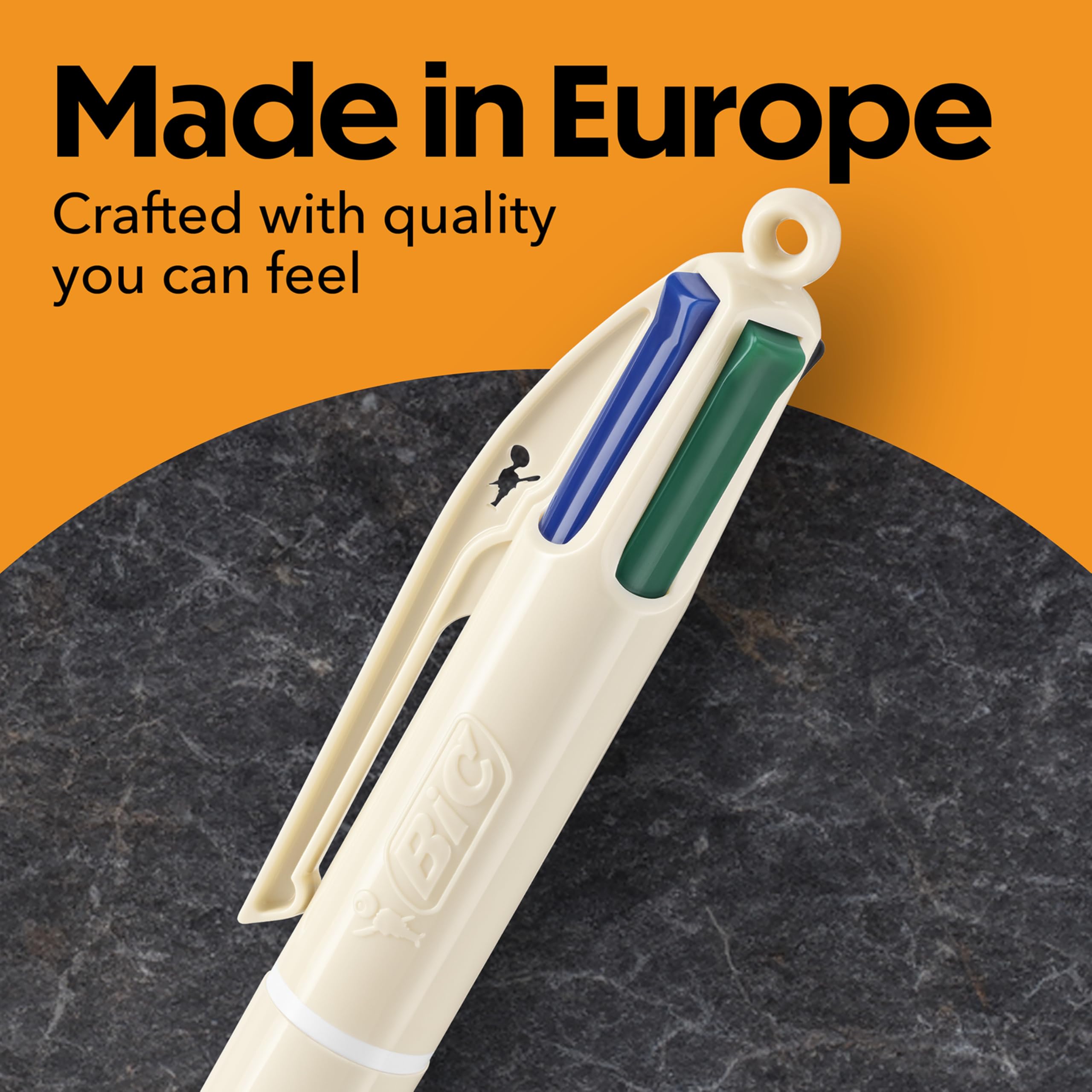 BIC 4 Colours Mineral Tones Ballpoint Pens - Pack of 5 | 1.0 mm Medium Point | Multicolor Ink 7