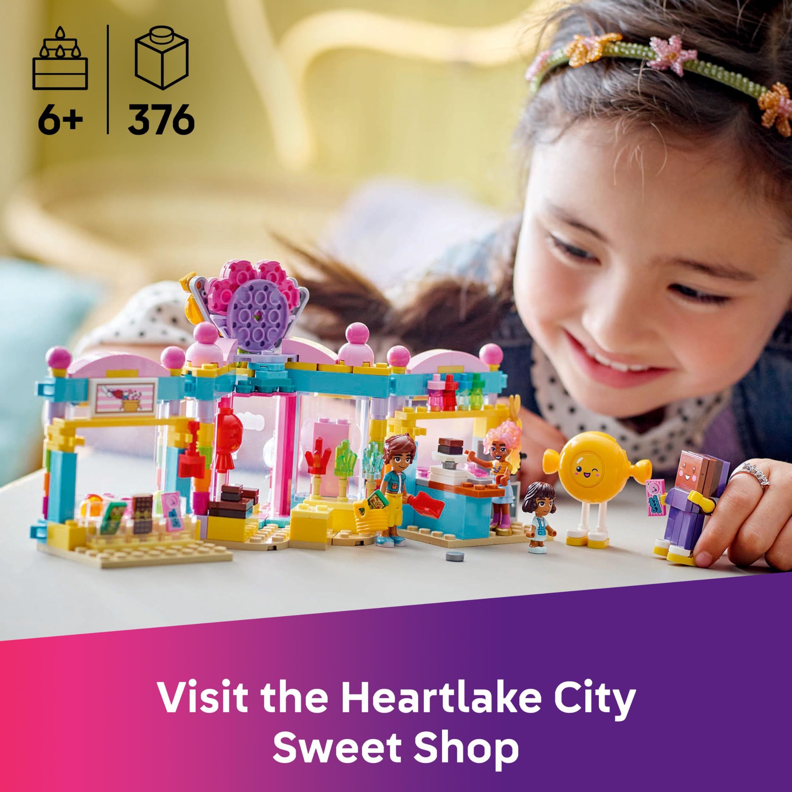 LEGO Friends Heartlake City Sweet Shop Set - Building Toy for Kids 6+ 8