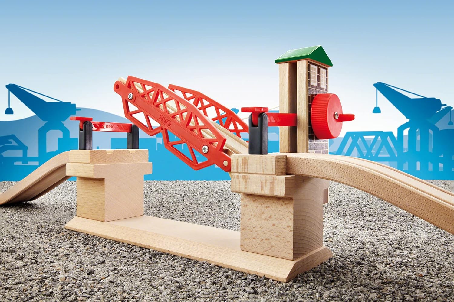 BRIO World Lifting Bridge - Wooden Railway Accessory for Kids 3+ 5