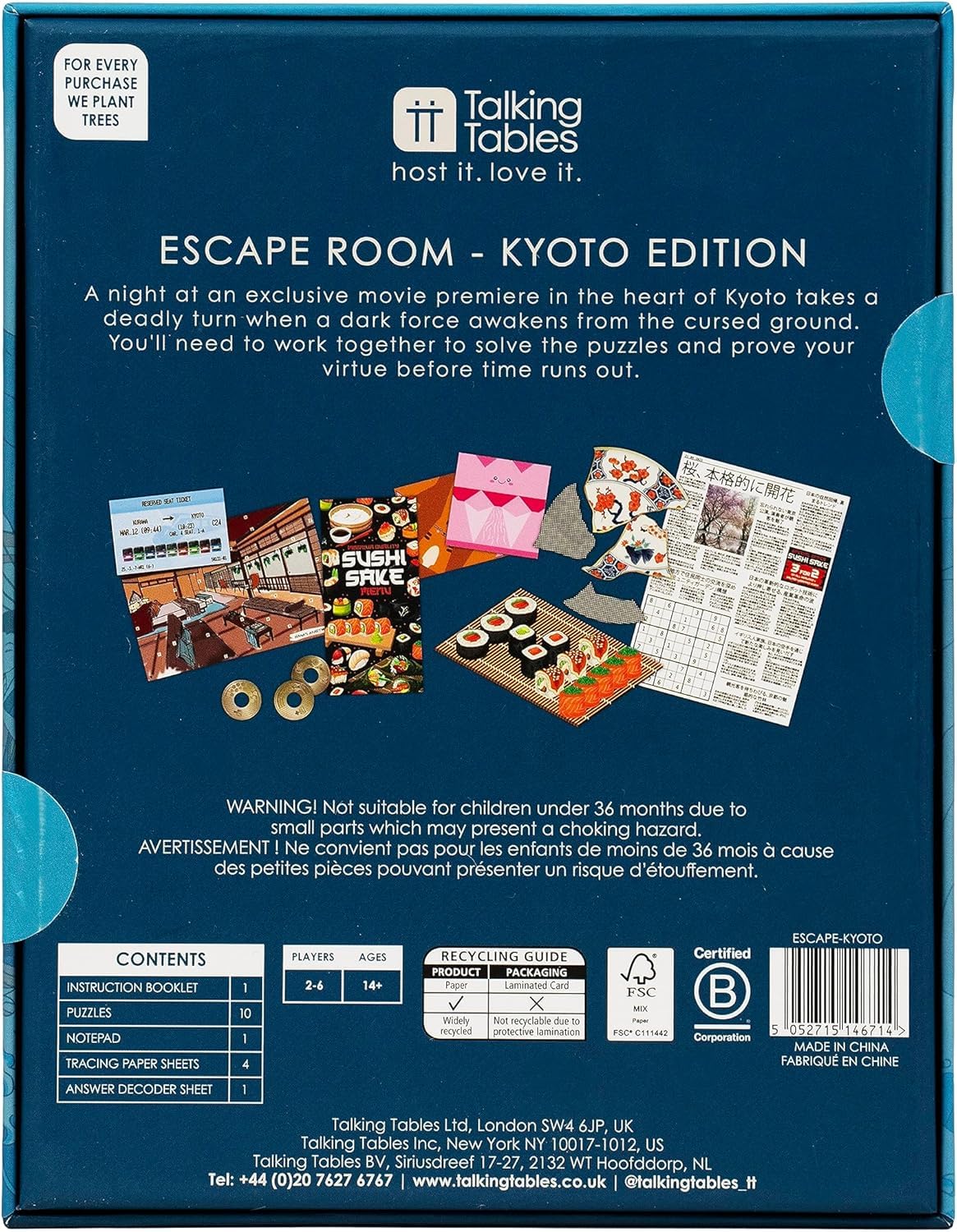 Talking Tables Host Your Own Escape Room Game Kyoto Edition - Interactive Puzzle Game for Families 13