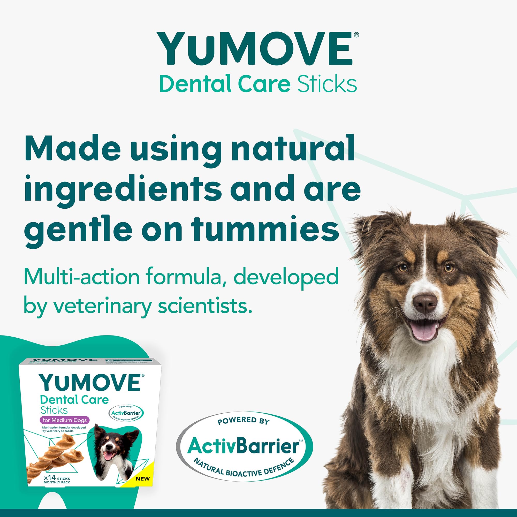 YuMOVE Dental Care Sticks for Medium Dogs | Fights Plaque & Freshens Breath | All-Natural 3