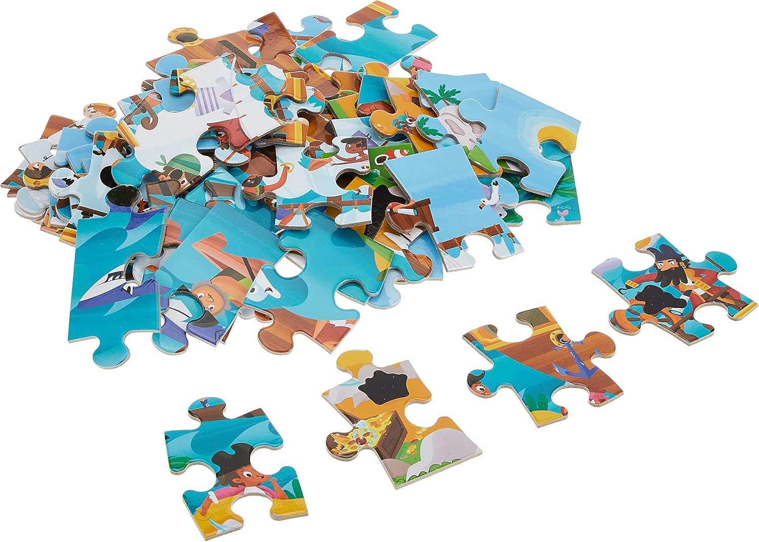 Galt Magic Puzzle - Pirate Ship Rub & Reveal Jigsaw, 50-Piece Puzzle for Ages 4+ 1