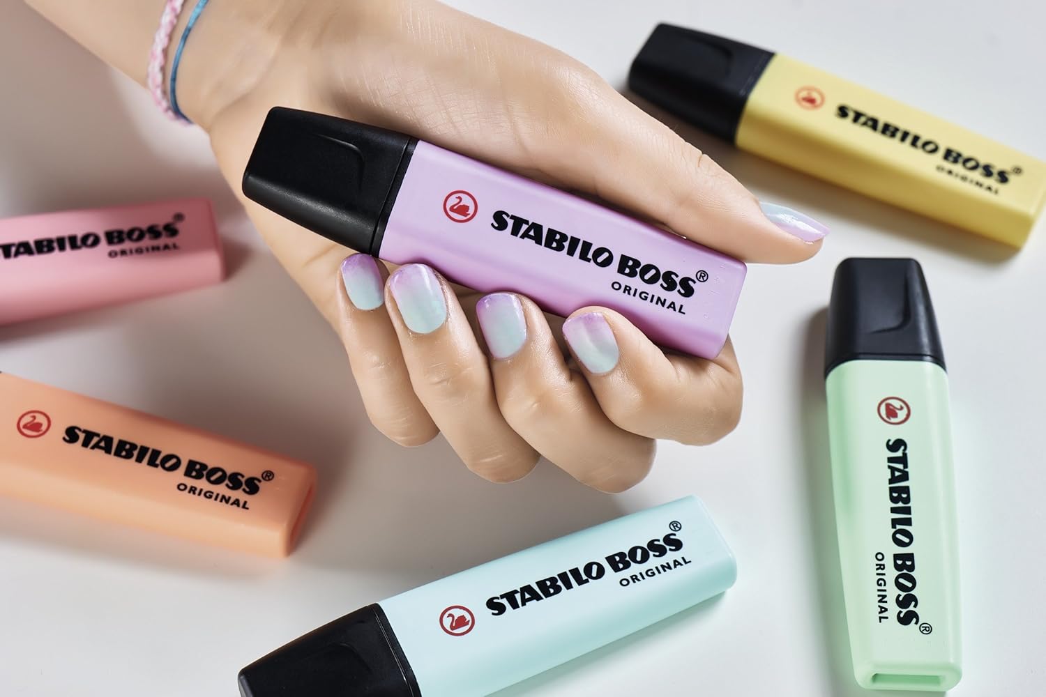 Highlighter - STABILO BOSS ORIGINAL Pastel Wallet of 4 Assorted Colours 6