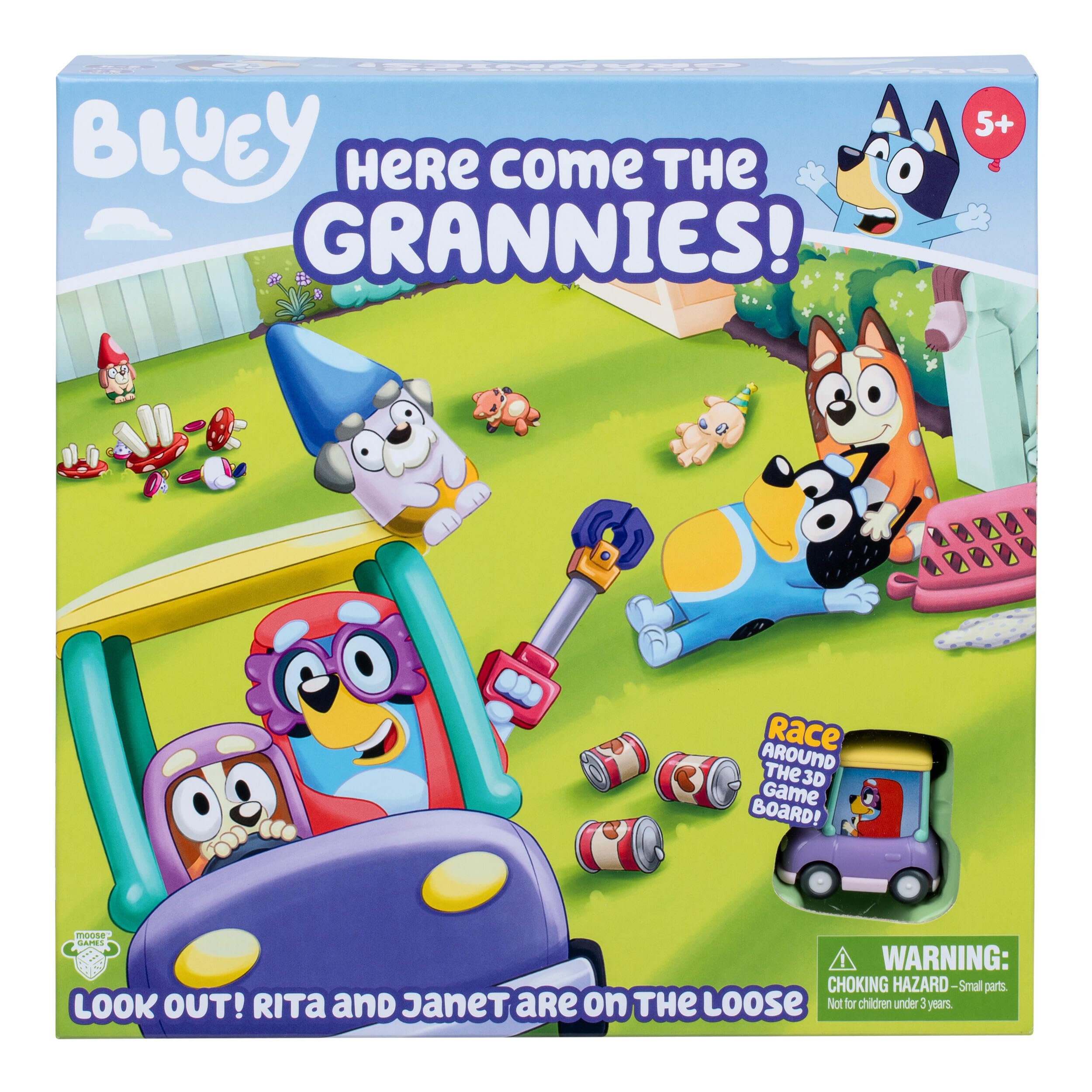 Bluey Here Come the Grannies Board Game - Ages 6+, 2-4 Players, Family Game