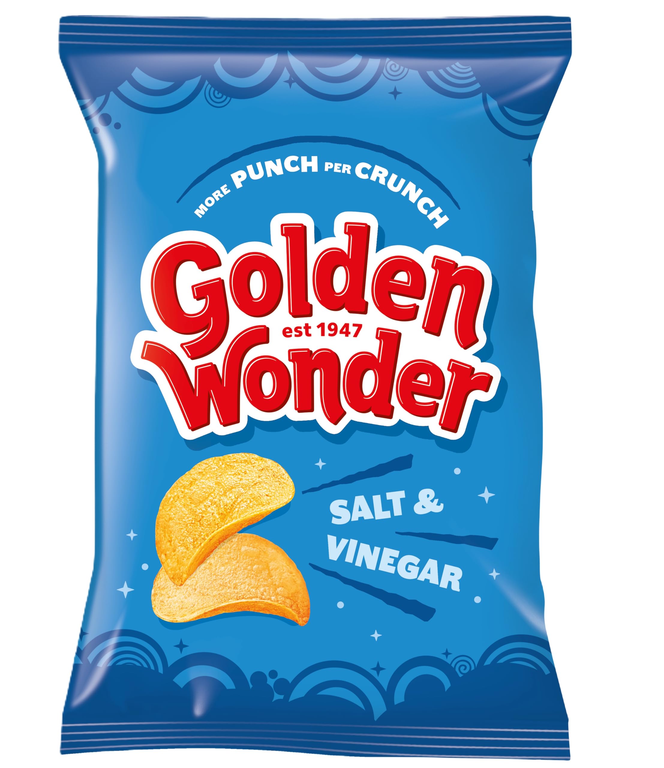 Golden Wonder - Salt and Vinegar Crisps 32.5g Multipack (32 Pack) 1