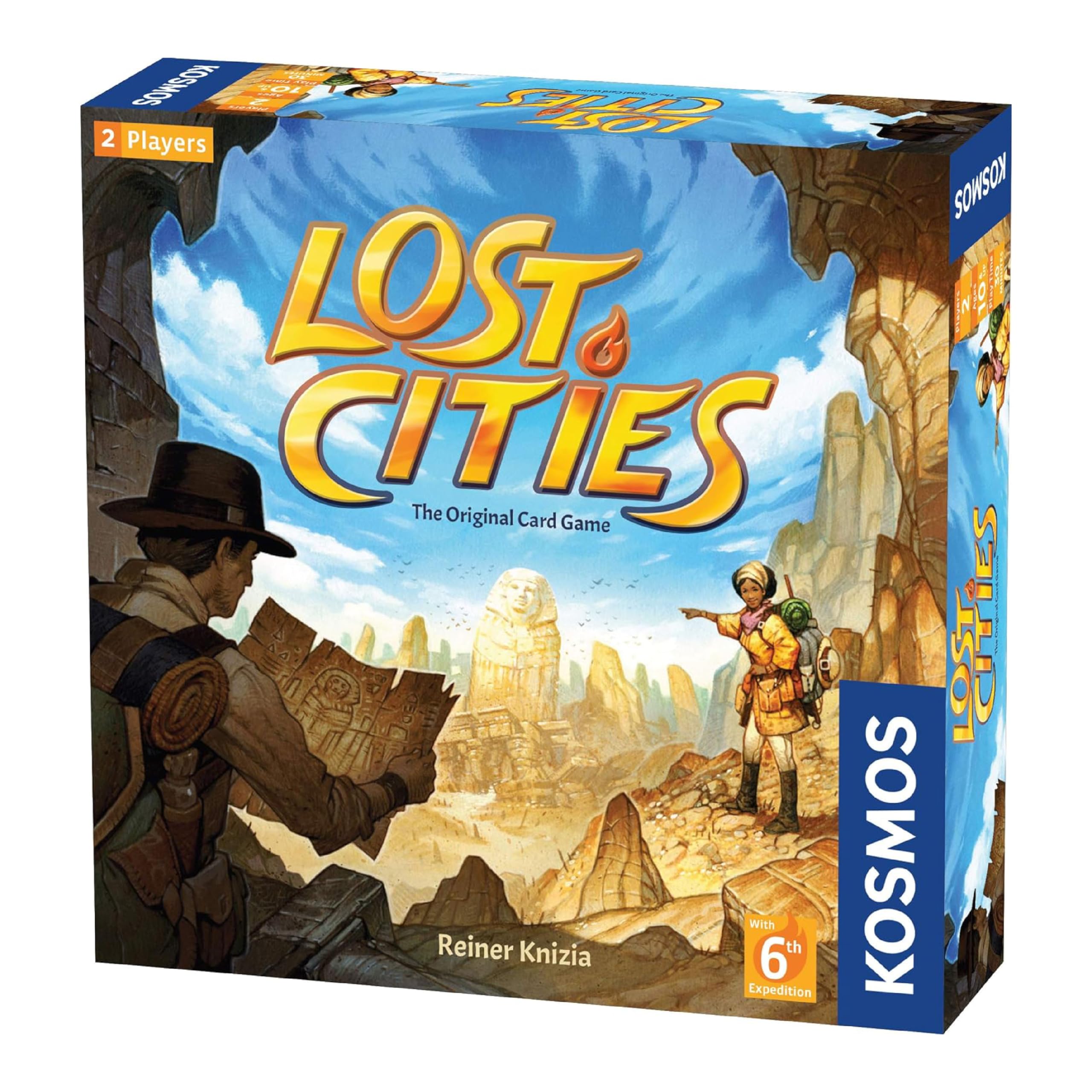 Thames & Kosmos Lost Cities: The Original Card Game with 6th Expedition | 2 Players | Ages 10+