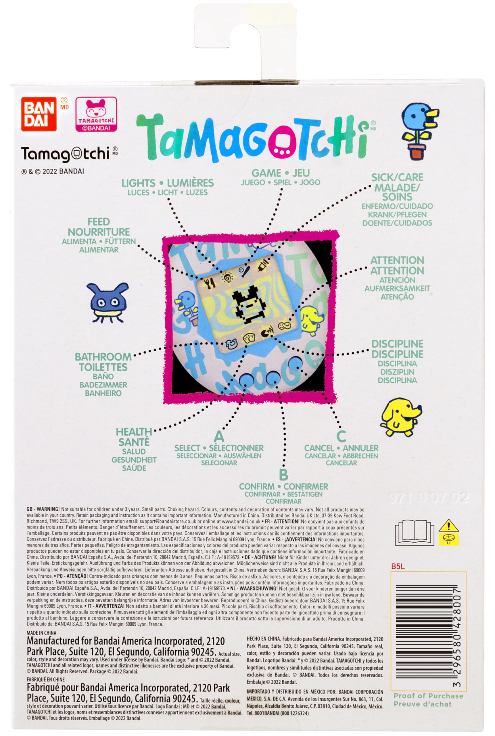 Bandai Tamagotchi Original Rock Glitter Digital Pet - Electronic Virtual Pet Toy for Kids 8+ 17