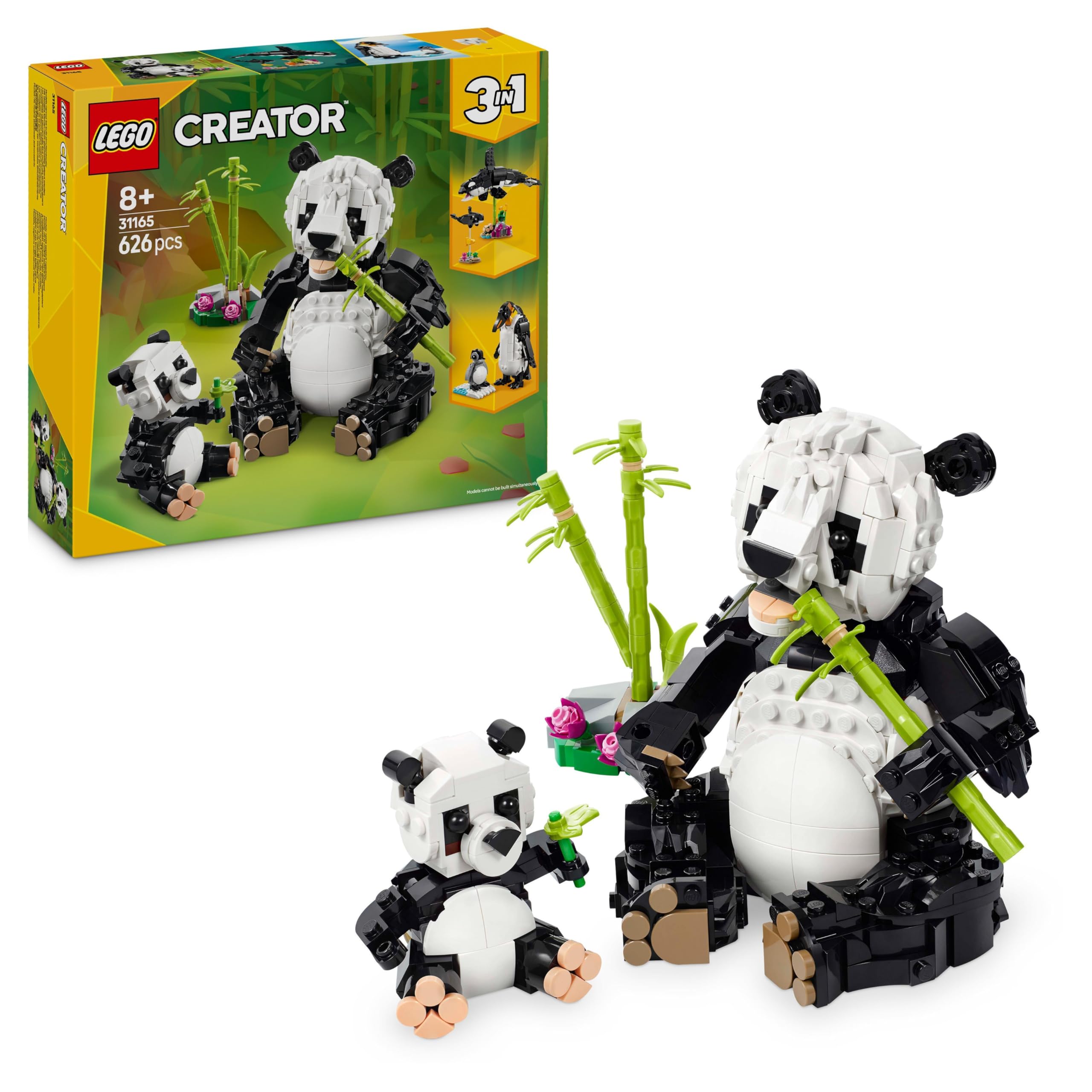 LEGO Creator 3in1 Wild Animals: Panda Family Building Set - Rebuilds into Orca & Penguin 1