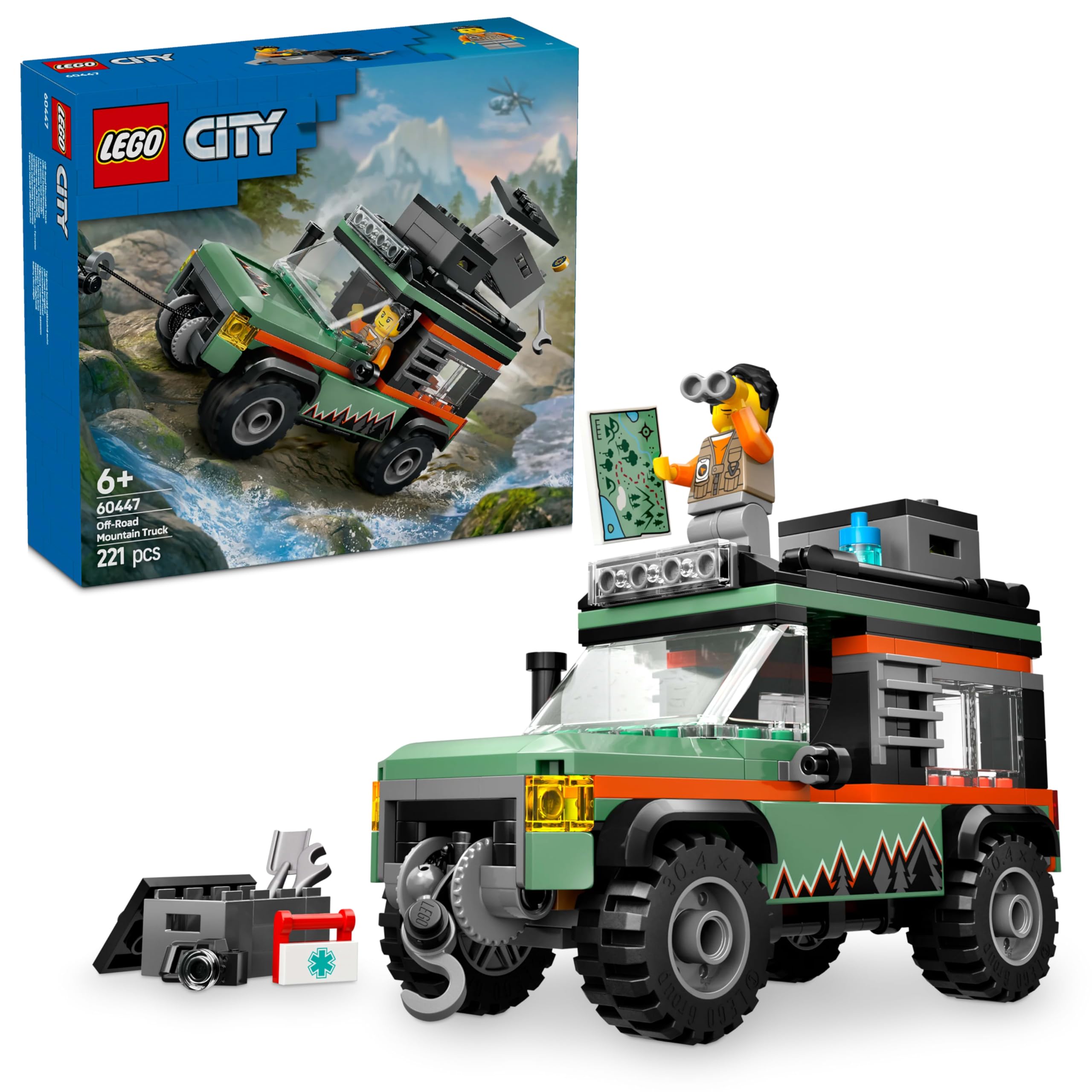 LEGO City Off-Road 4x4 Mountain Truck Toy Set - Building Vehicle Playset for Kids 6+ 1