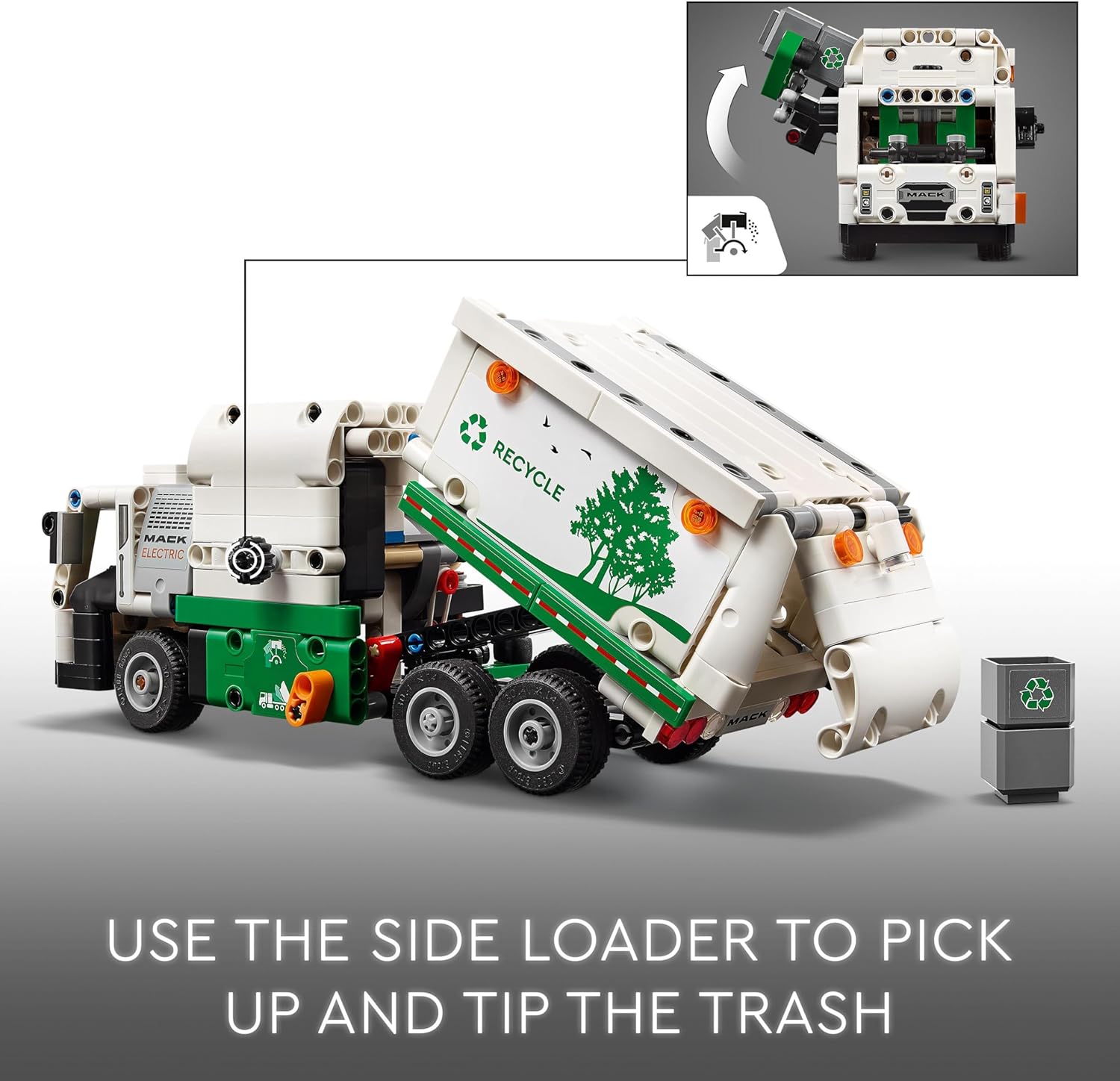 LEGO Technic Mack LR Electric Garbage Truck - Building Set for Kids 8+ 3