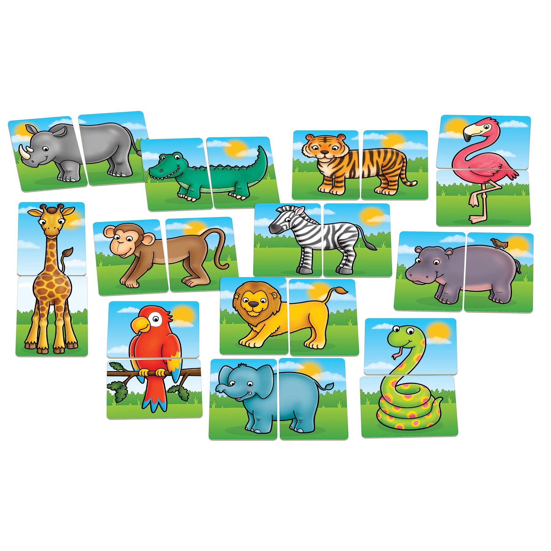 Orchard Toys Jungle Heads and Tails Game - 2 in 1 Matching Activity for Toddlers 5