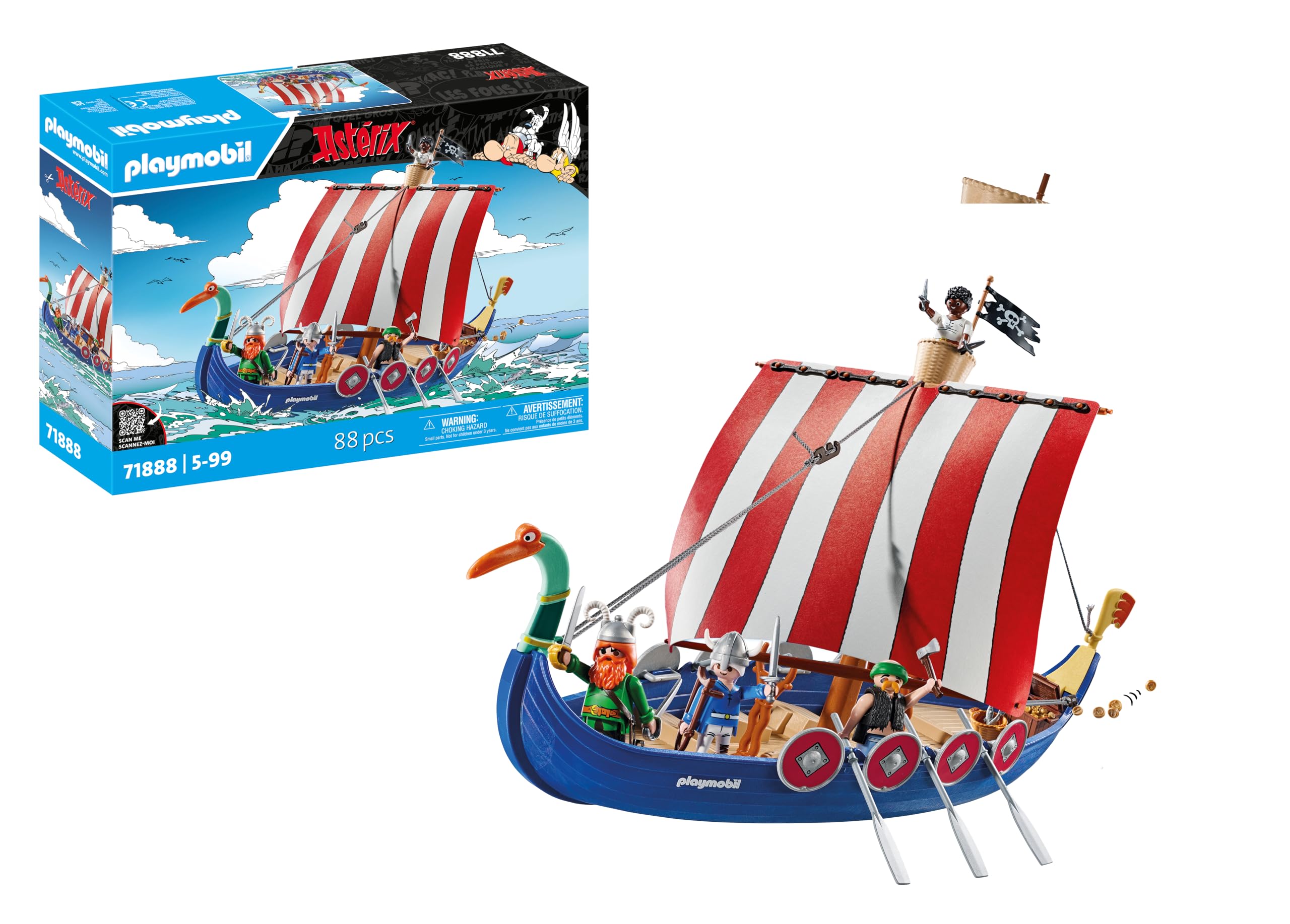 PLAYMOBIL Asterix Pirate Ship Playset - Action Figures & Adventure Toy for Kids 4-10 Years 5