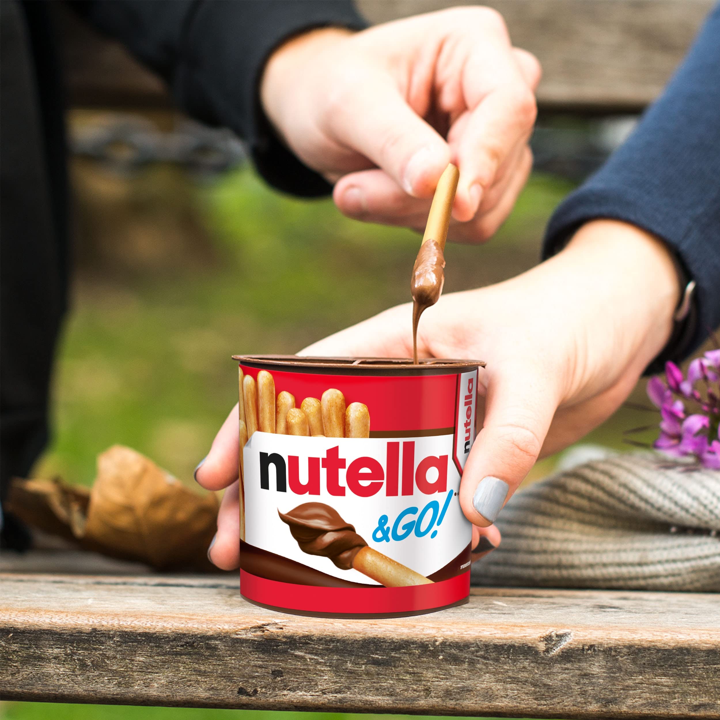 Nutella &Go! Hazelnut Snack Kit, Portable Chocolate & Breadstick Snack Pack, 12 Count 9