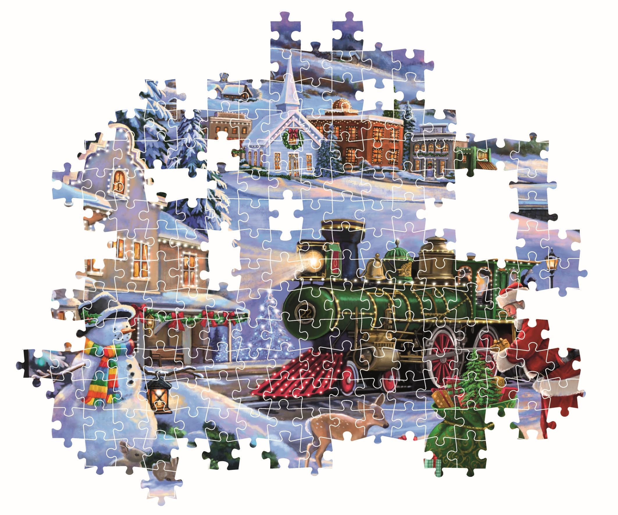Clementoni Jigsaw Puzzle Cube Christmas Train 500 Pieces - Adult Puzzle 3