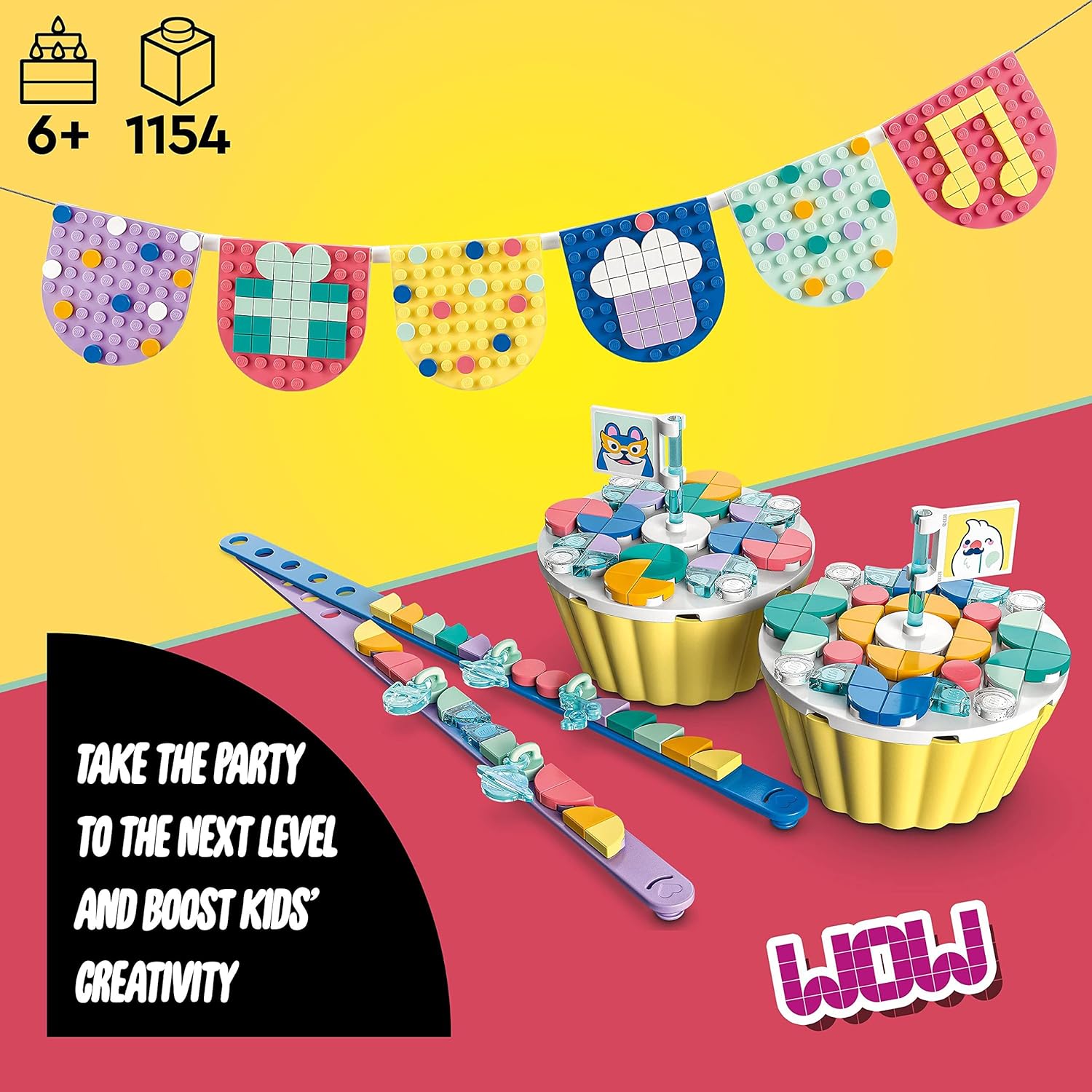 LEGO DOTS Ultimate Party Kit 41806 - DIY Party Craft Set with Cupcakes, Bracelets & Bunting for Kids 6+ 2