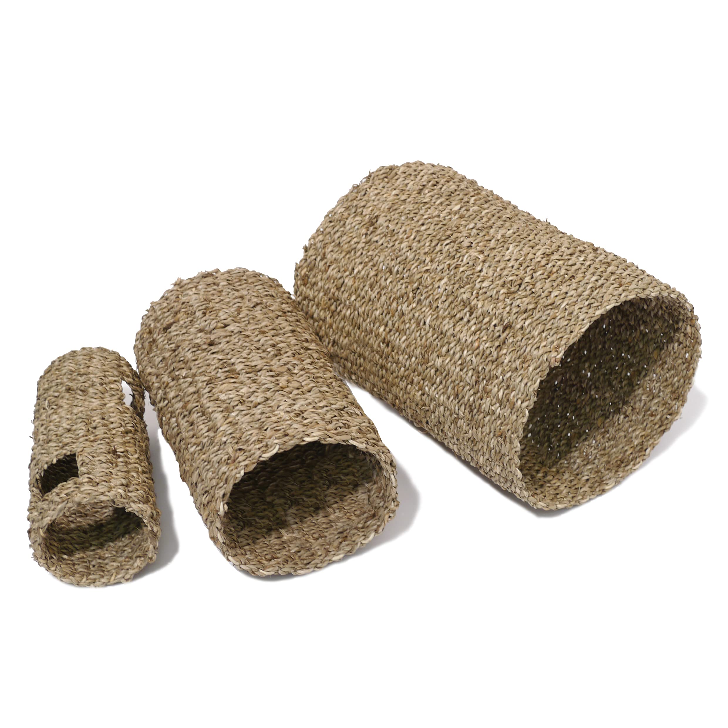 Rosewood Naturals Sea Grass Tunnel - Natural Chew Toy & Shelter for Hamsters, Gerbils, Mice | 20cm x 9cm