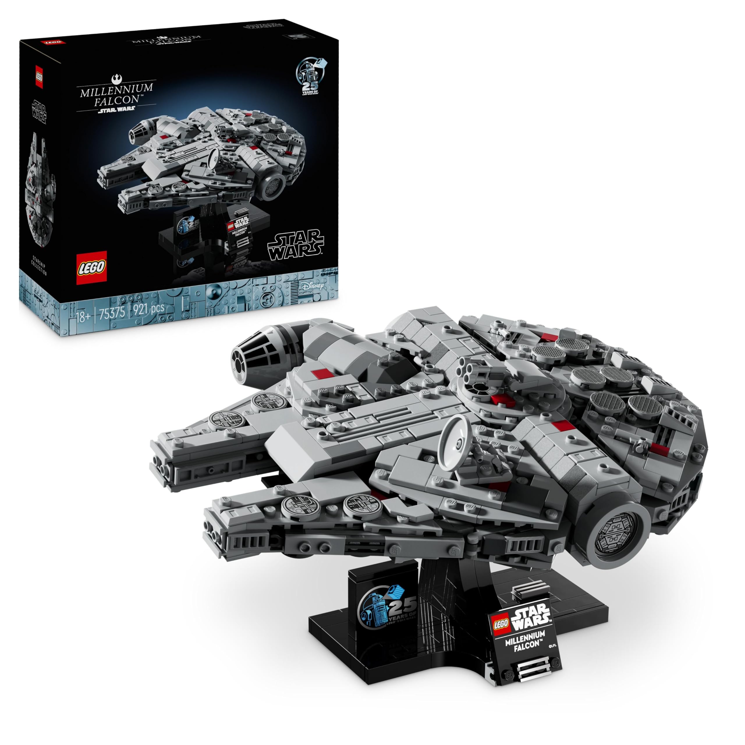 LEGO 75375 Millennium Falcon Model Building Set - Collectible Star Wars Vehicle for Adults 1