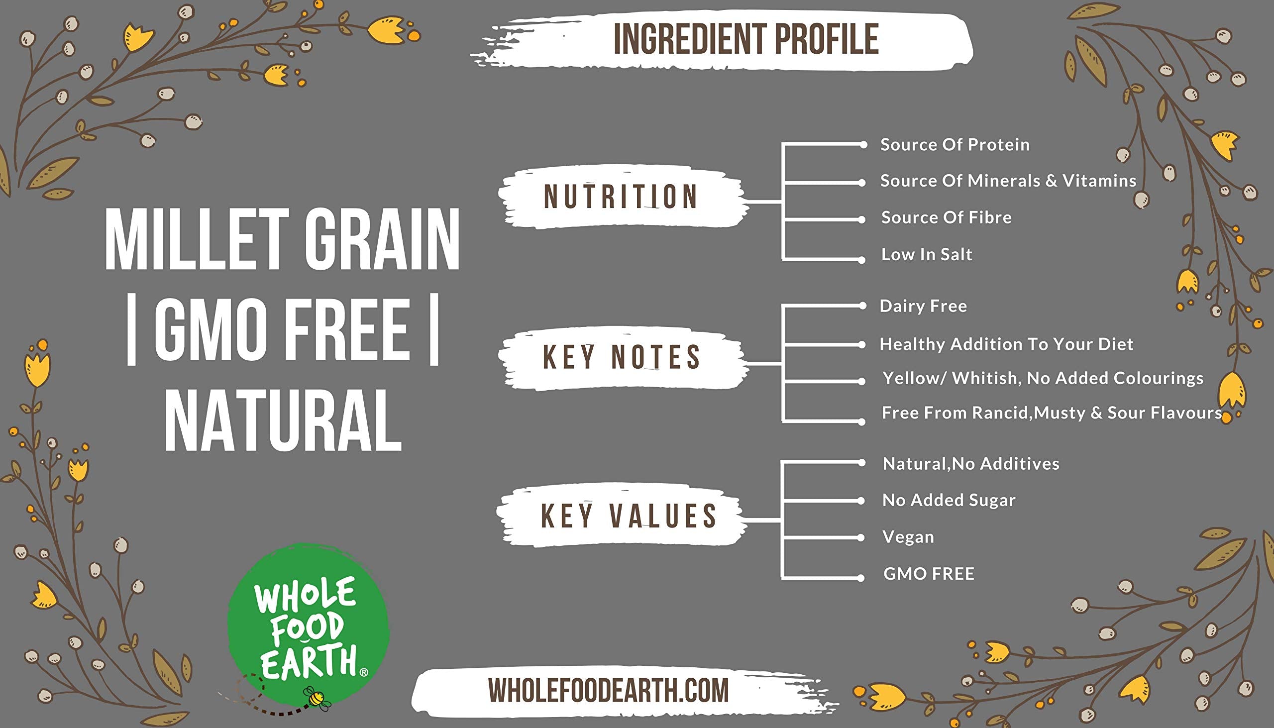 Wholefood Earth Pearl Millet - Gluten-Free Whole Grain | 500g 4