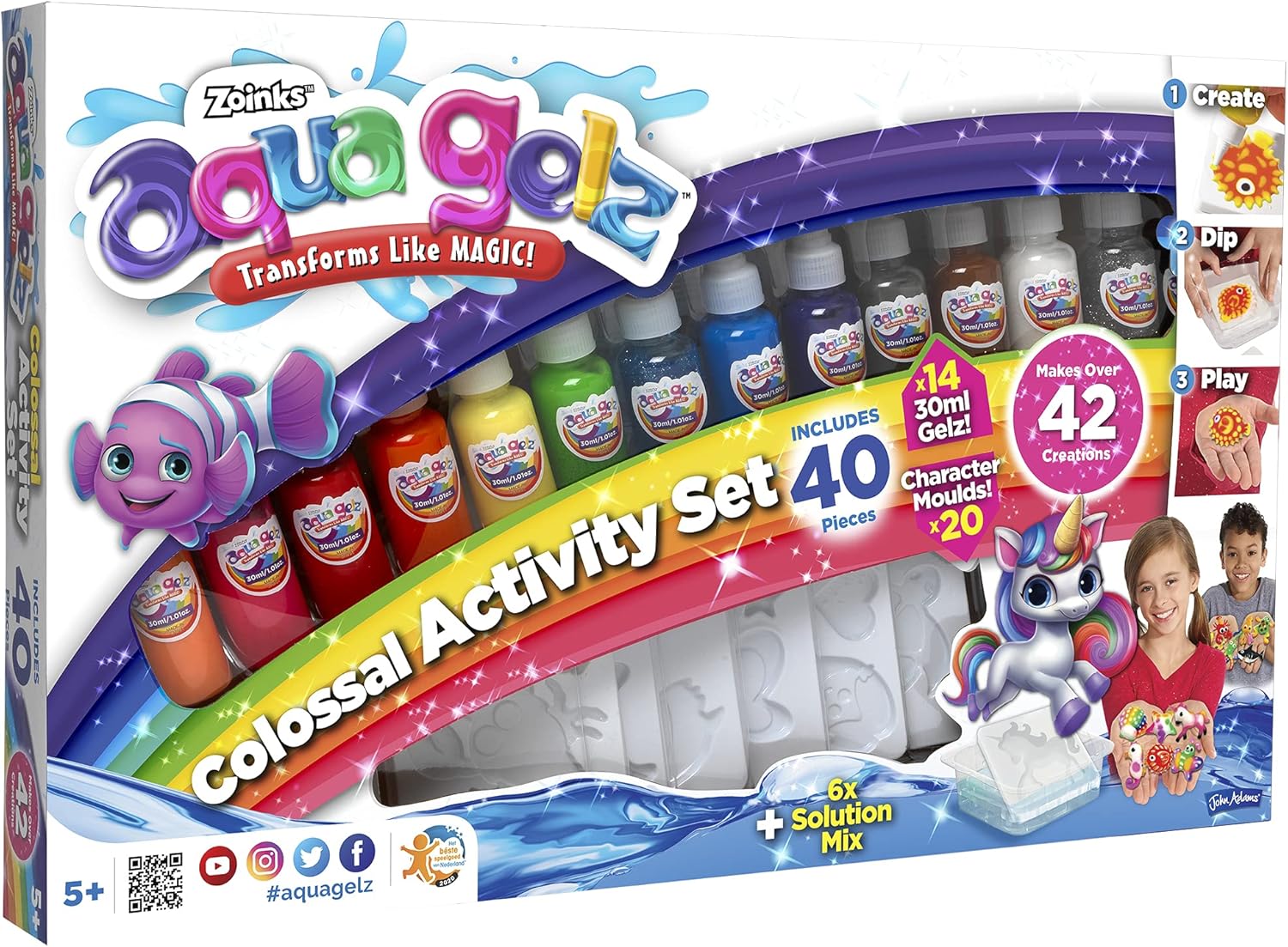 AquaGelz Colossal Activity Set - Sensory Arts & Crafts Play for Kids 5+ 1