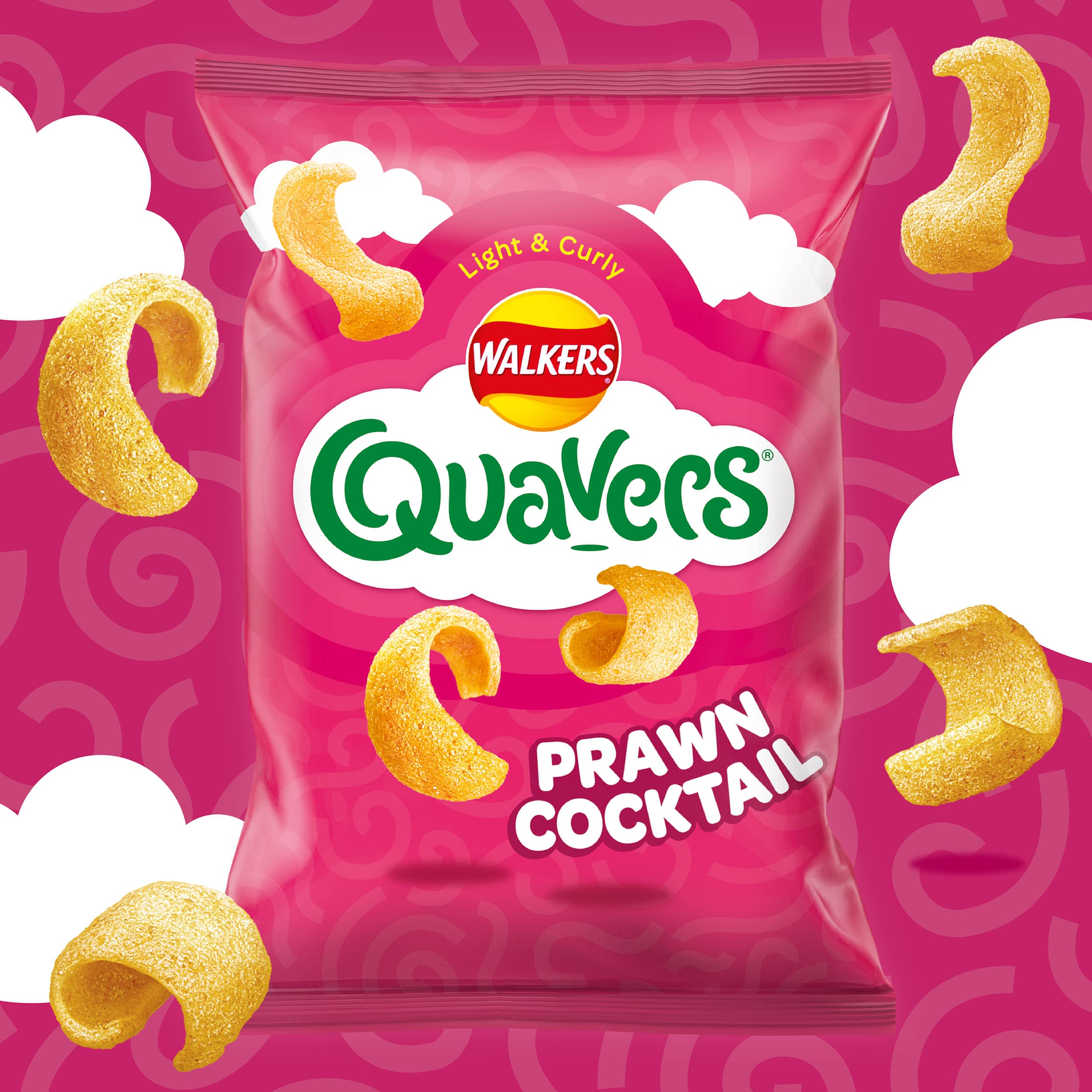 Walkers Quavers Prawn Cocktail Crisps, 116g Sharing Bag, Case of 12 2