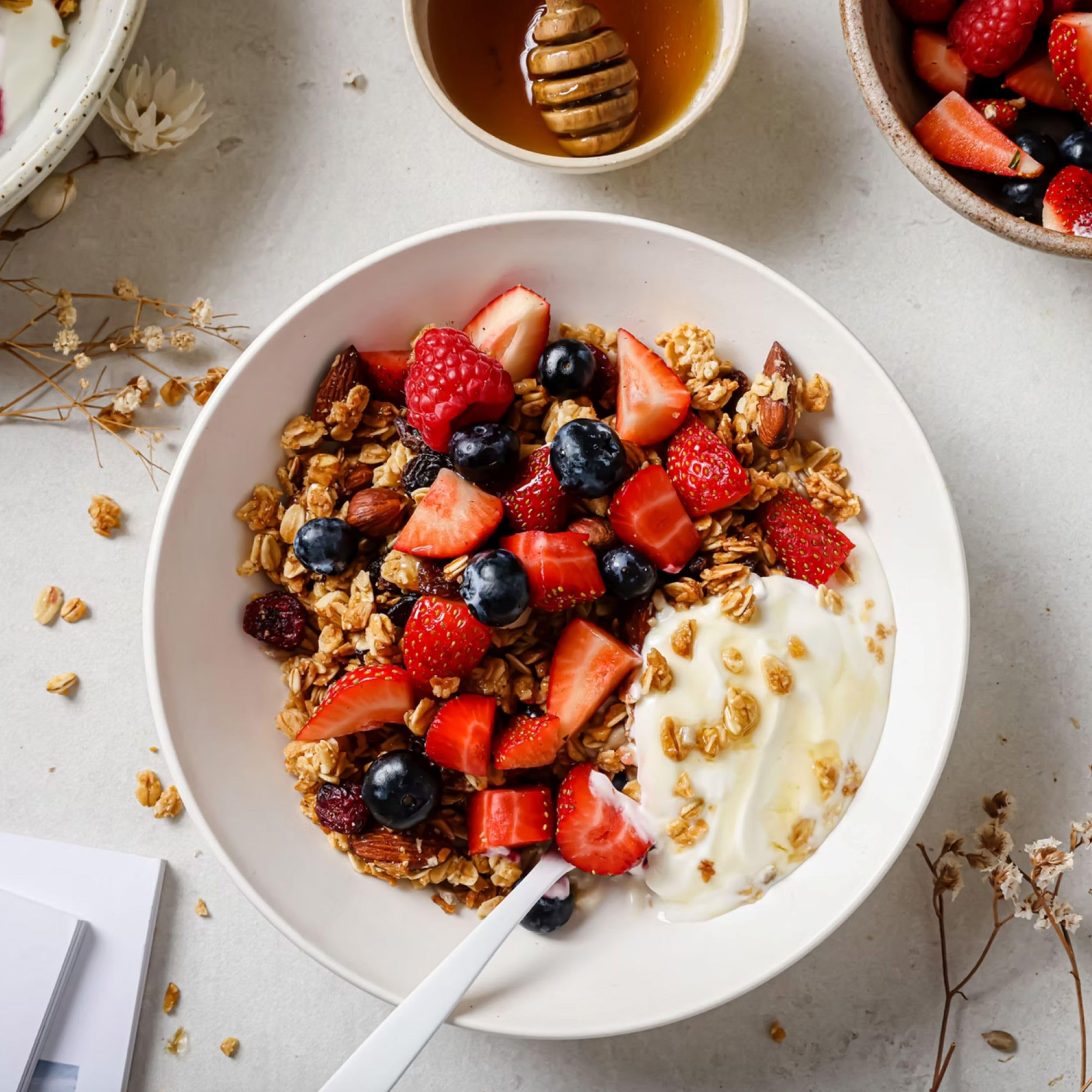 Scrumshus No Added Salt Luxury Granola (500g) - Made with Honey & Pure Maple Syrup, GMO Free, Recyclable Packaging 4