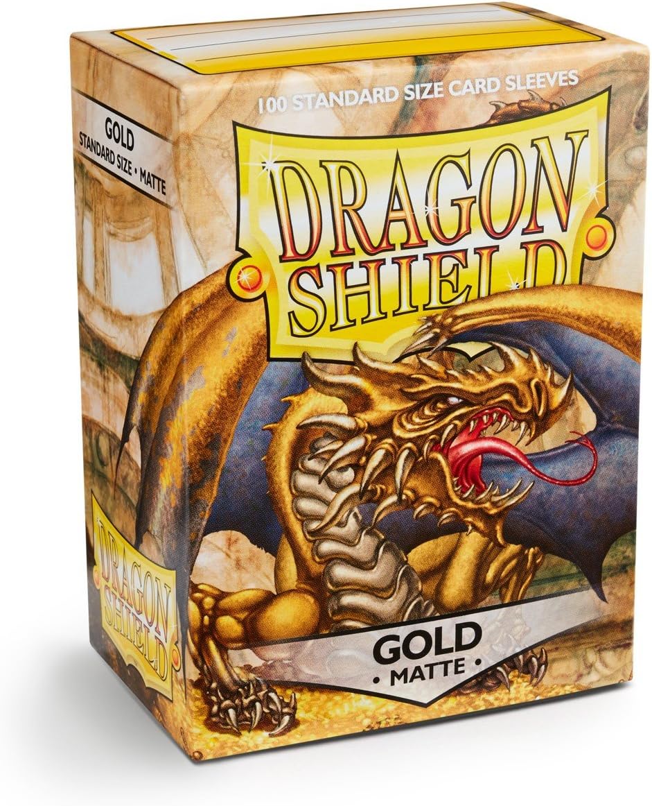 Dragon Shield Matte Gold Standard Card Sleeves 100pk - 6.5x9.2cm