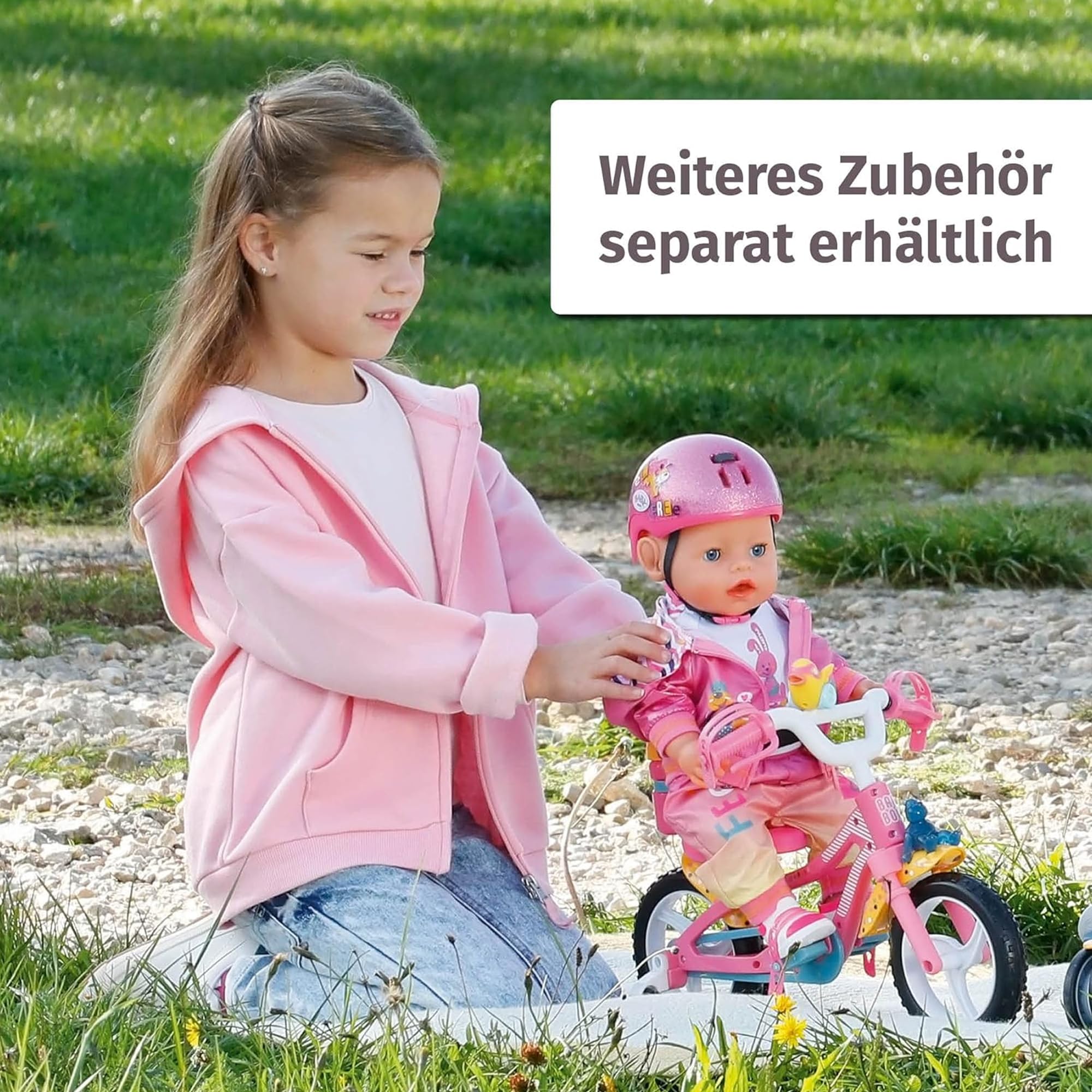BABY born Bike Outfit 835876 - Sporty Bike Outfit with Gloves and Sunglasses for Dolls 15