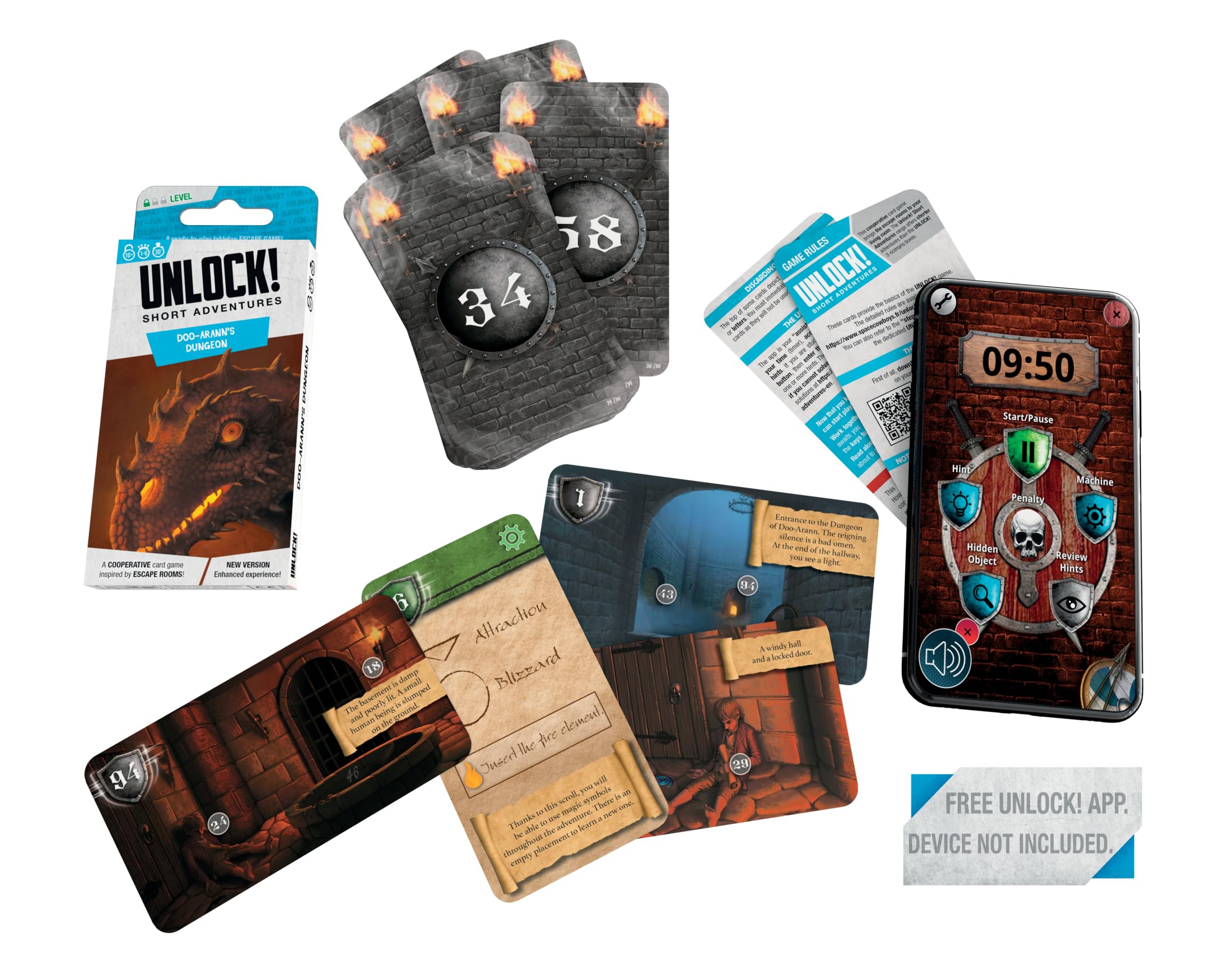 Space Cowboys Unlock! Short 4 - Doo-Arann's Dungeon Card Game 3