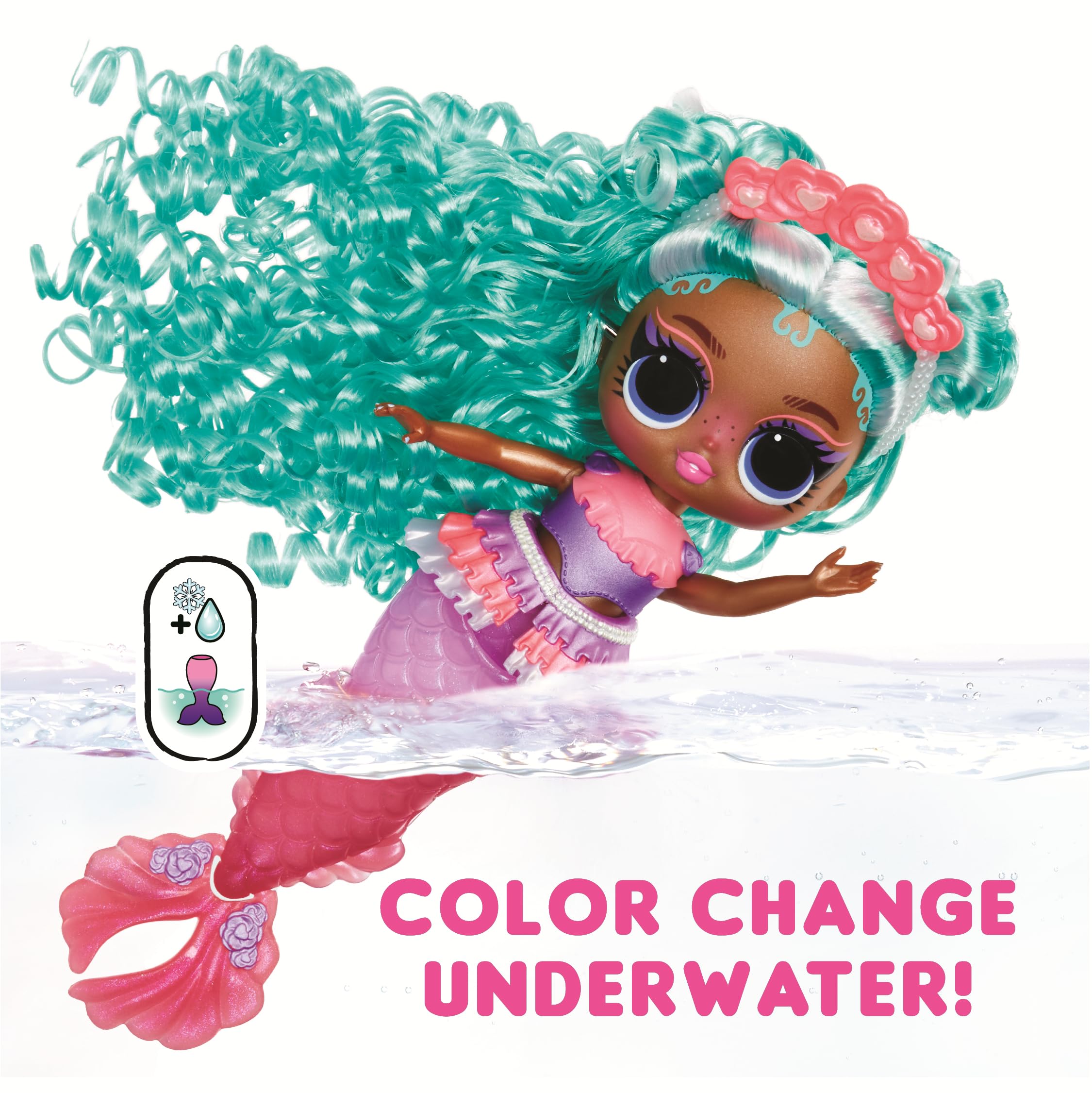 L.O.L. Surprise! Tweens Mermaid Serena Finn Doll | Colour Changing Tail | Movable Fin | 10 Inches