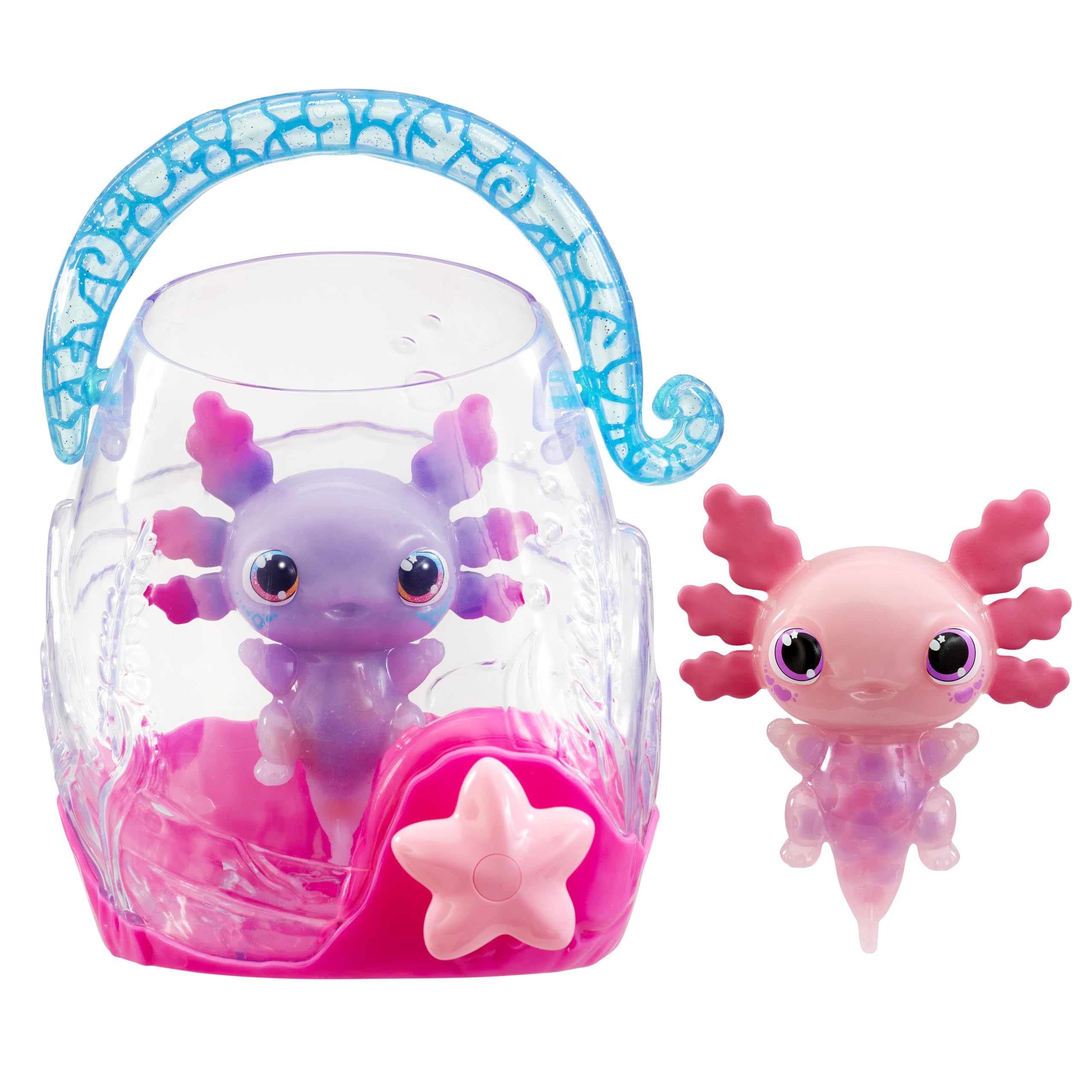 Animagic Let's Glo Axolotl Bubble Reef Twin Pack - Interactive Light-Up Electronic Pet Playset for Kids 1