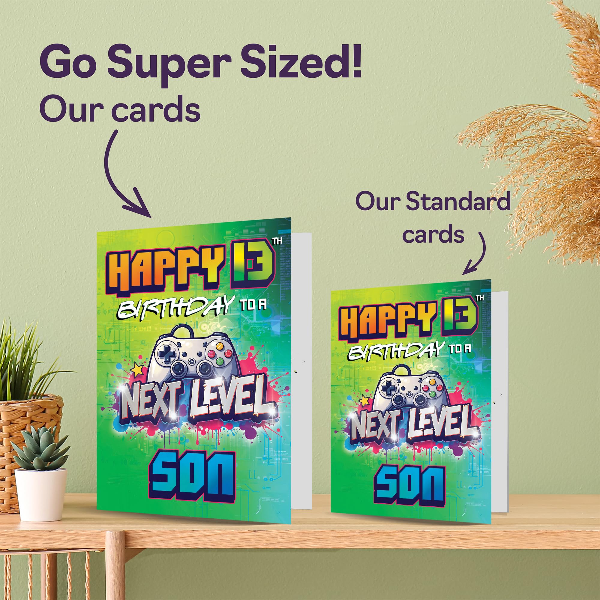 Giftzie 13th Birthday Card for Son | Next Level Design | 5x7 Inch Greeting Card 3