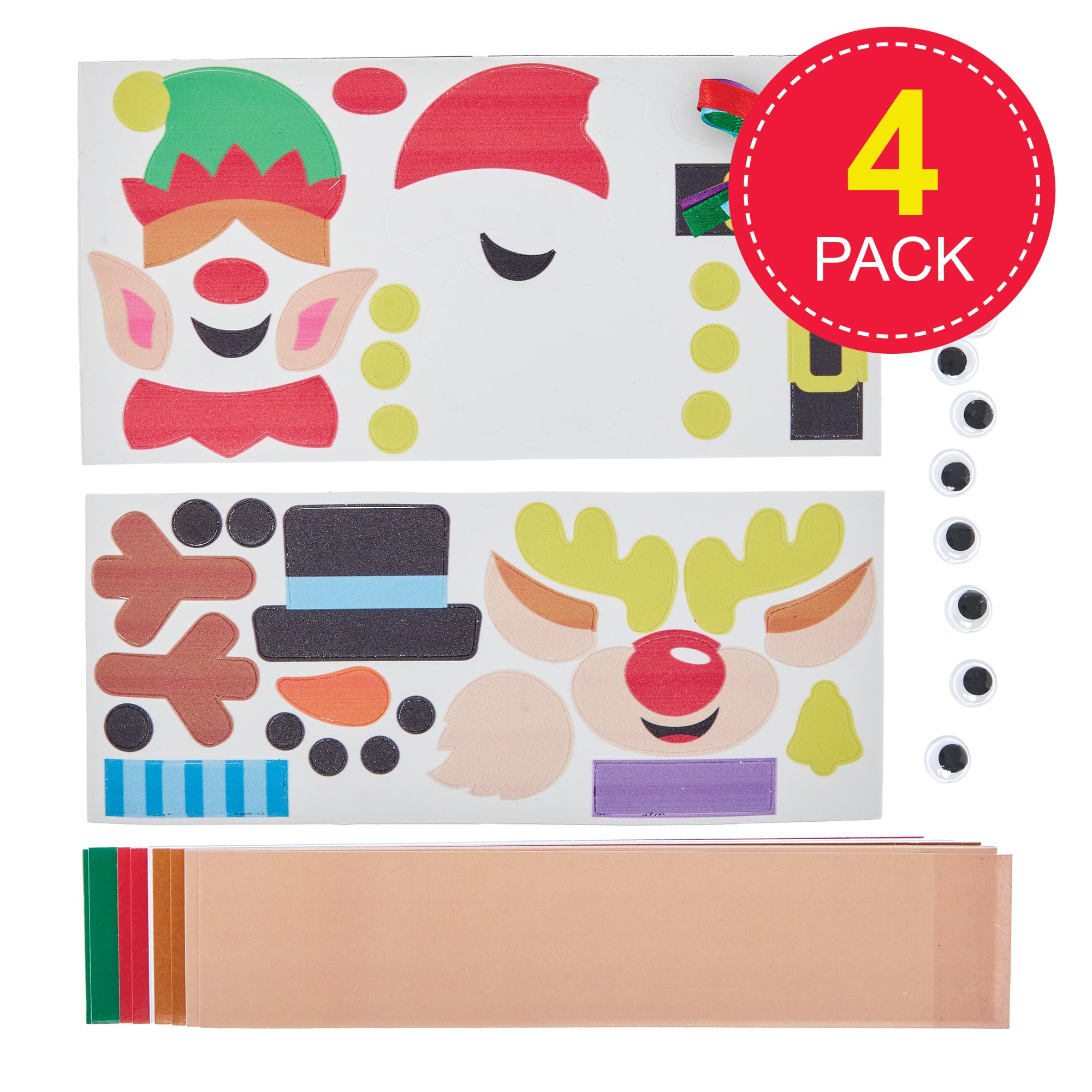 Baker Ross FN344 Christmas Characters Paper Chain Craft Kits - Pack of 4 (Santa, Reindeer, Snowman, Elf) 8