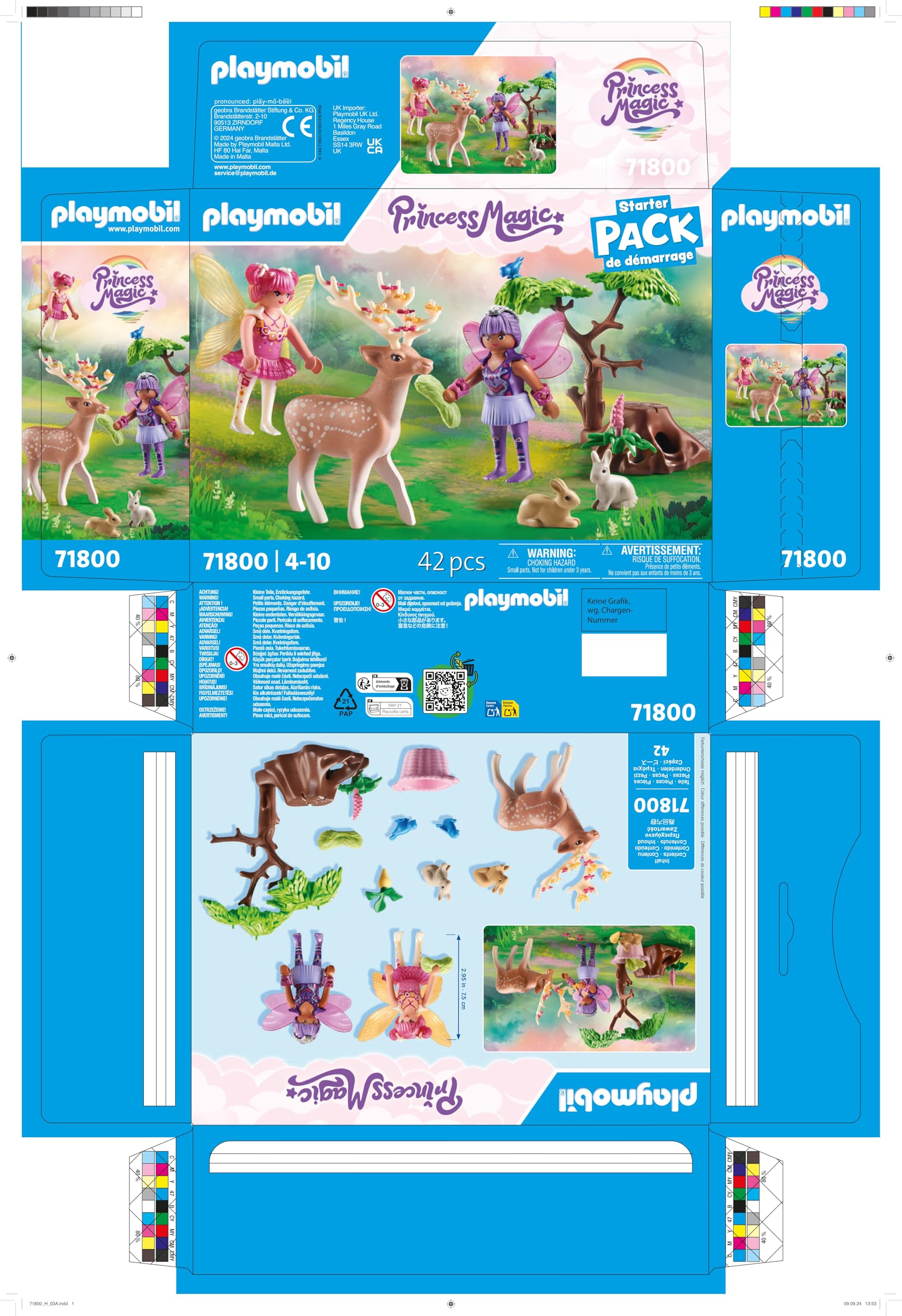 PLAYMOBIL Fairies with Cute Forest Animals Playset - Magical Fairy Tale Adventure for Kids 4+ 7