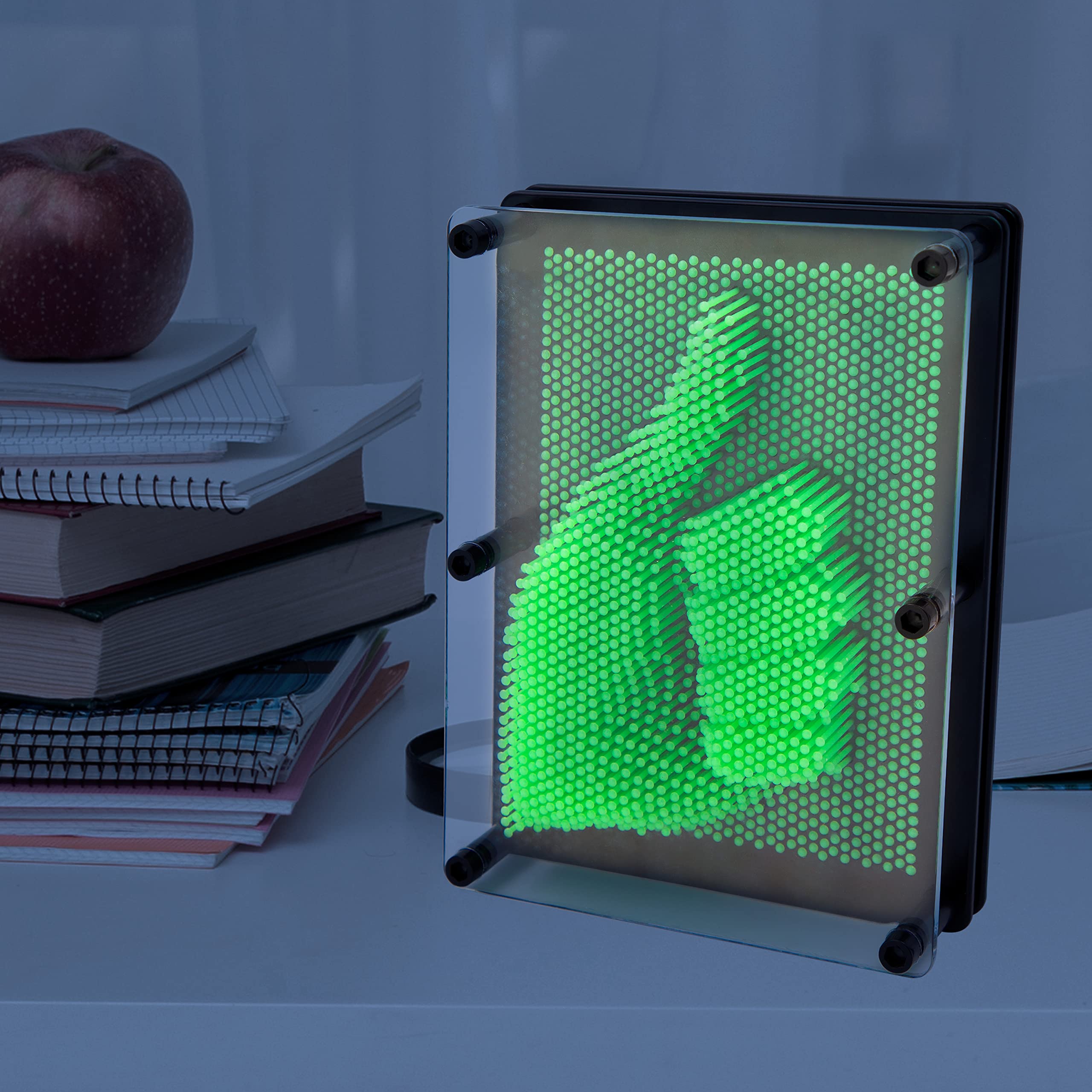 Global Gizmos Glow in the Dark Pin Art Impression Toy | 18cm x 13cm Desktop Sculpture Gadget | Ages 3+