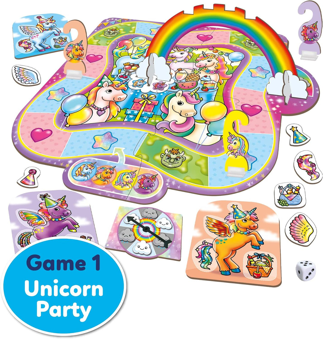 Orchard Toys Unicorn Fun! 3-in-1 Board Game