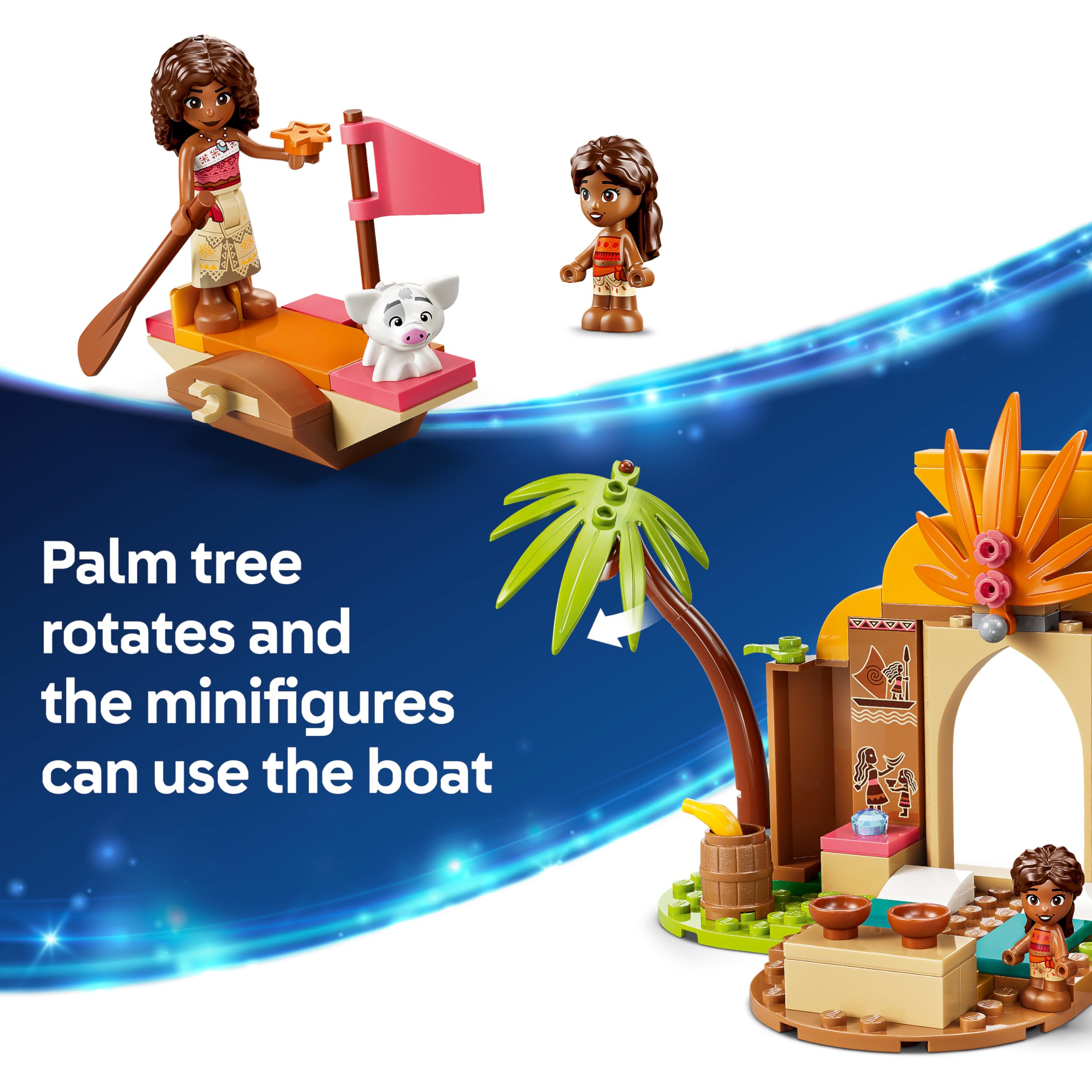 LEGO Disney Moana Village House & Boat Set 43282 | Ages 4+ | Includes Moana, Simea, Pua 5