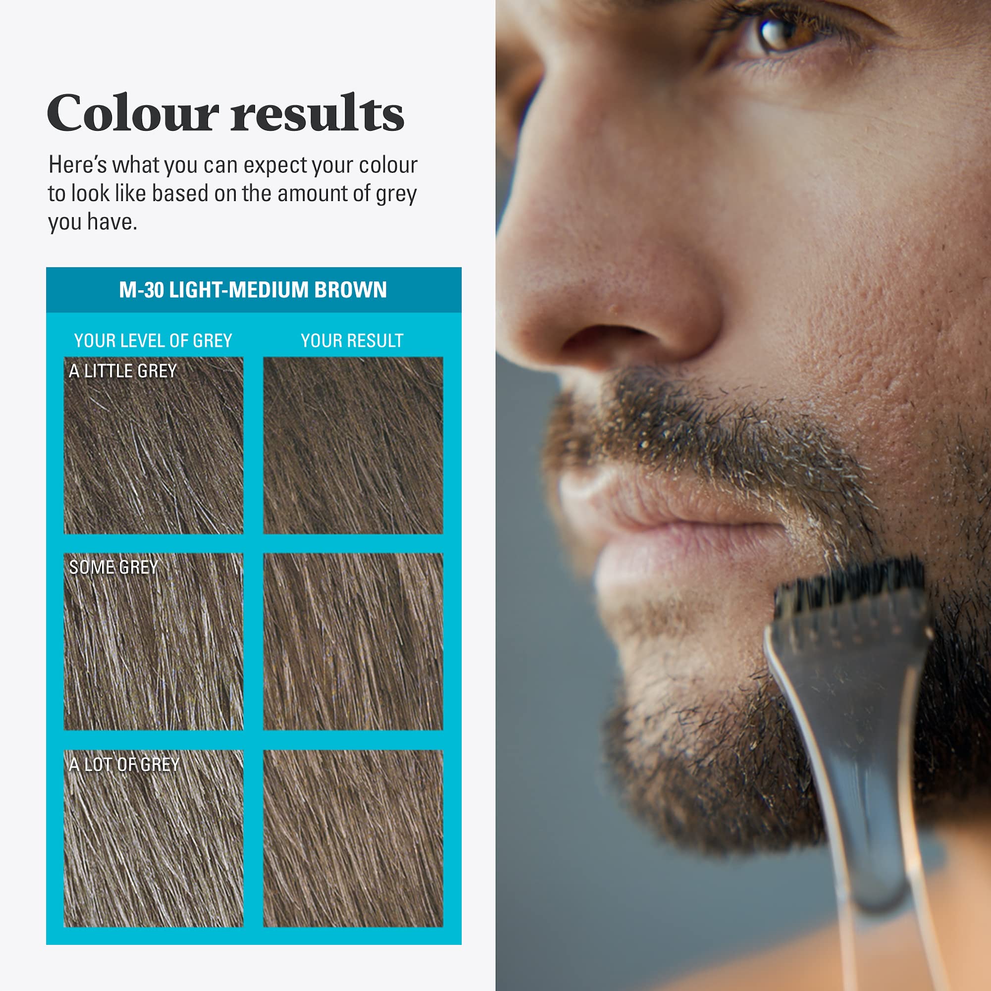 Just For Men Moustache & Beard Dye - Light Brown (M25) for Thicker, Fuller Look 4