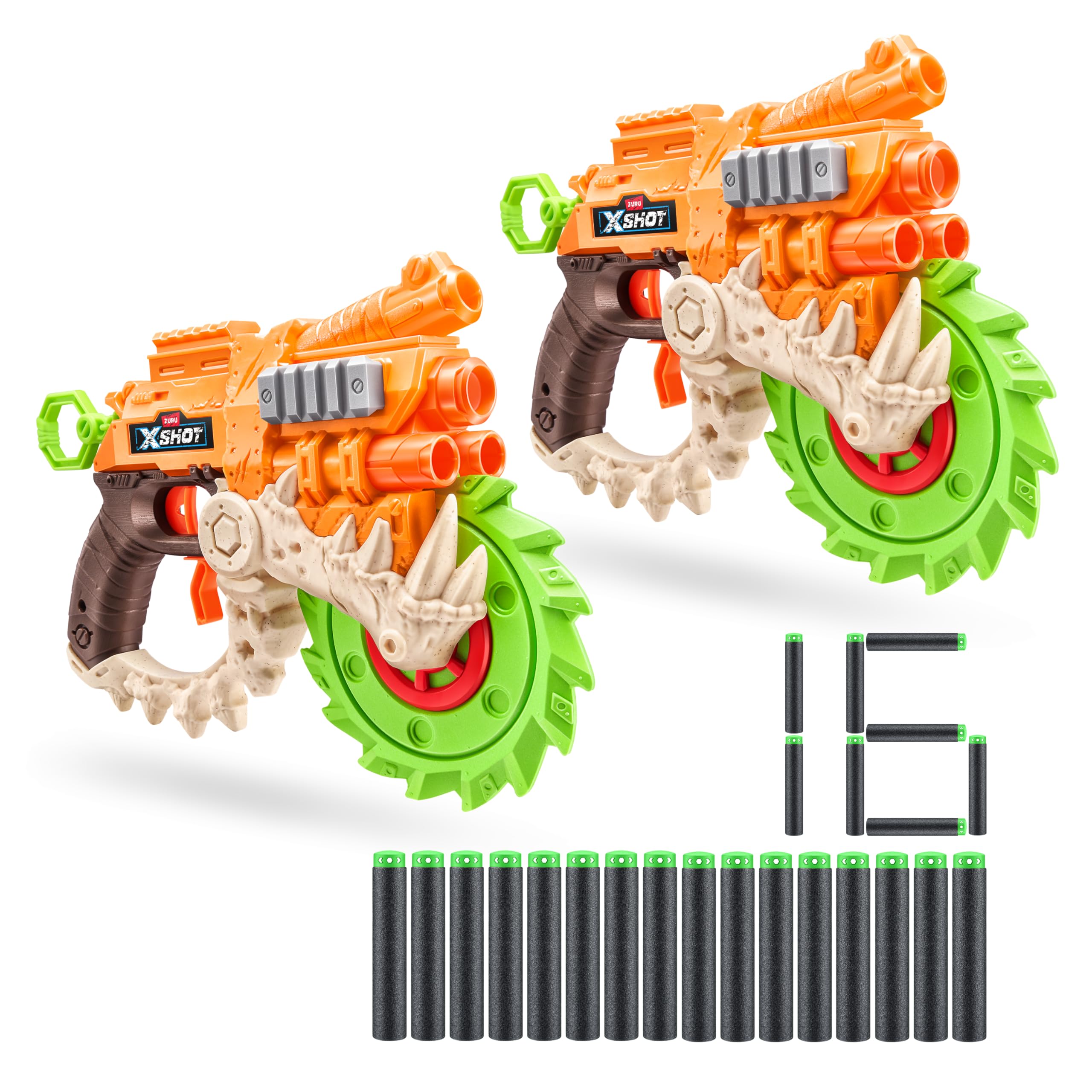 XSHOT Insanity HorrorFire Reaper X Twin Pack - Foam Blaster with Saw Blade Action & Air Pocket Darts 1
