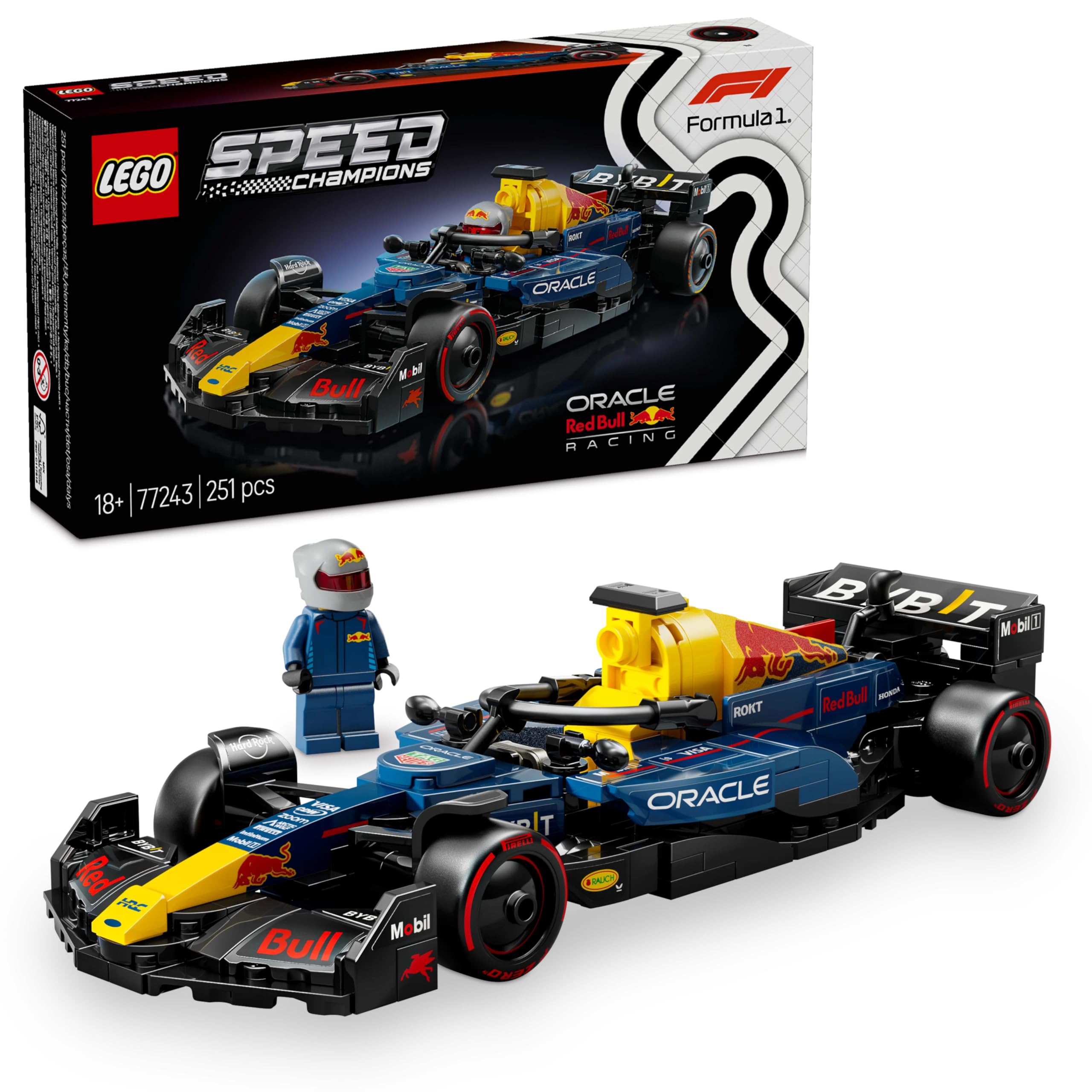 LEGO Speed Champions Oracle Red Bull Racing RB20 F1 Race Car 77243 - Buildable Formula 1 Model with Driver Minifigure for Adults 1