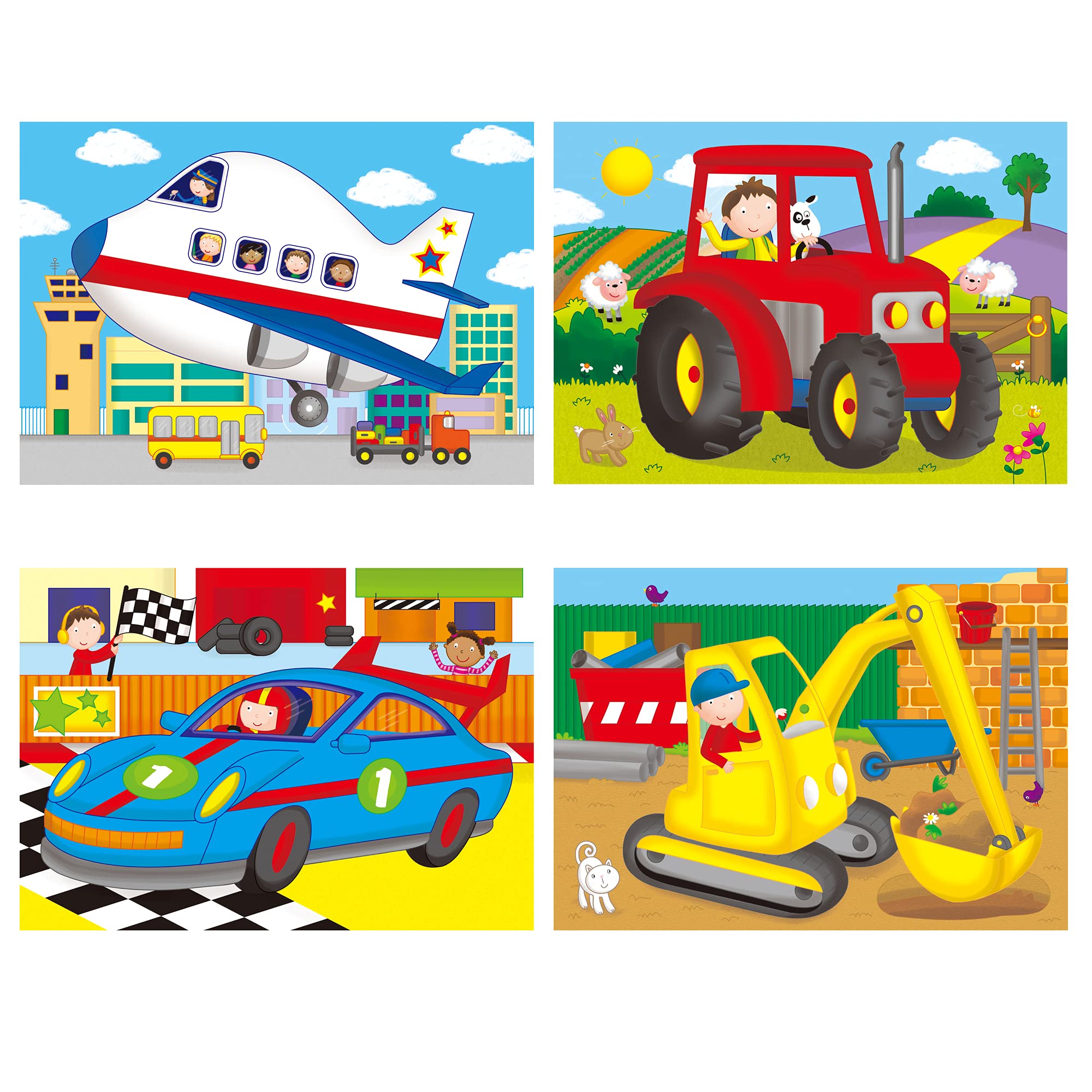Galt 4 Puzzles in a Box - Vehicles | Ages 3+ | 4, 6, 8, & 12 Pieces 5