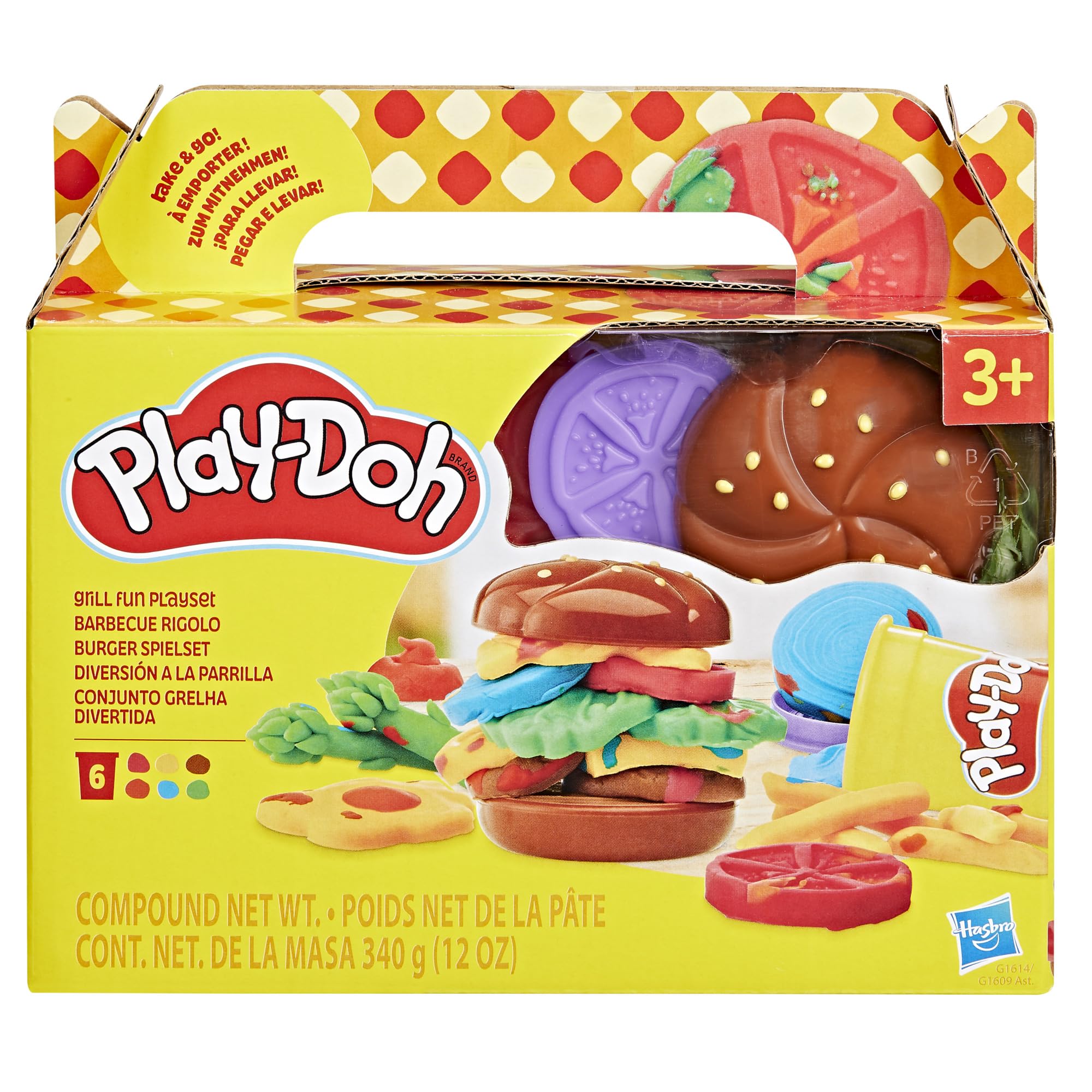 Play-Doh Grill Fun Playset - Ages 3+ | Includes 6 Cans Compound | Non-Toxic 7