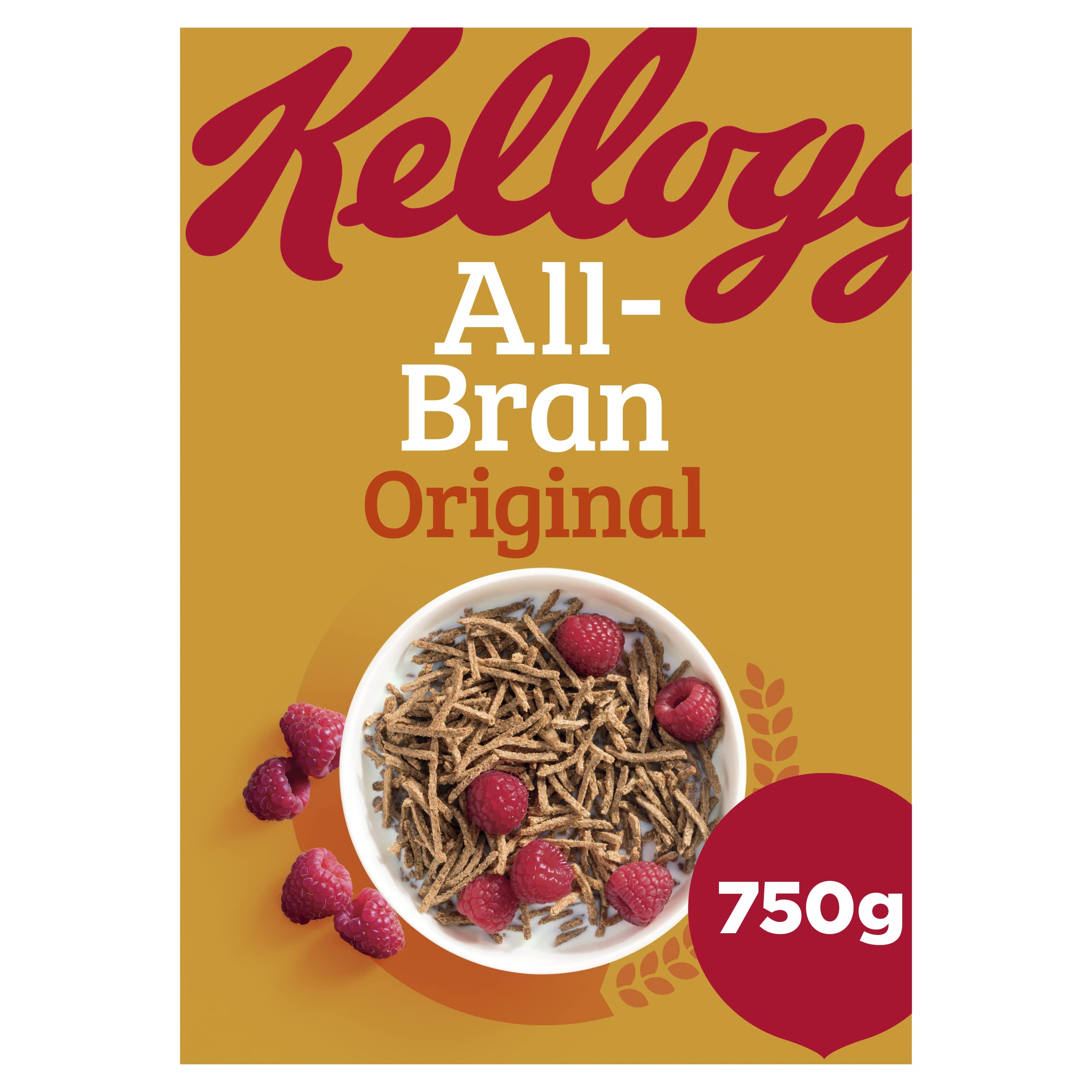 Kellogg's All-Bran Breakfast Cereal Box, 750g - High Fibre Whole Grain Cereal with Natural Wheat Bran 1