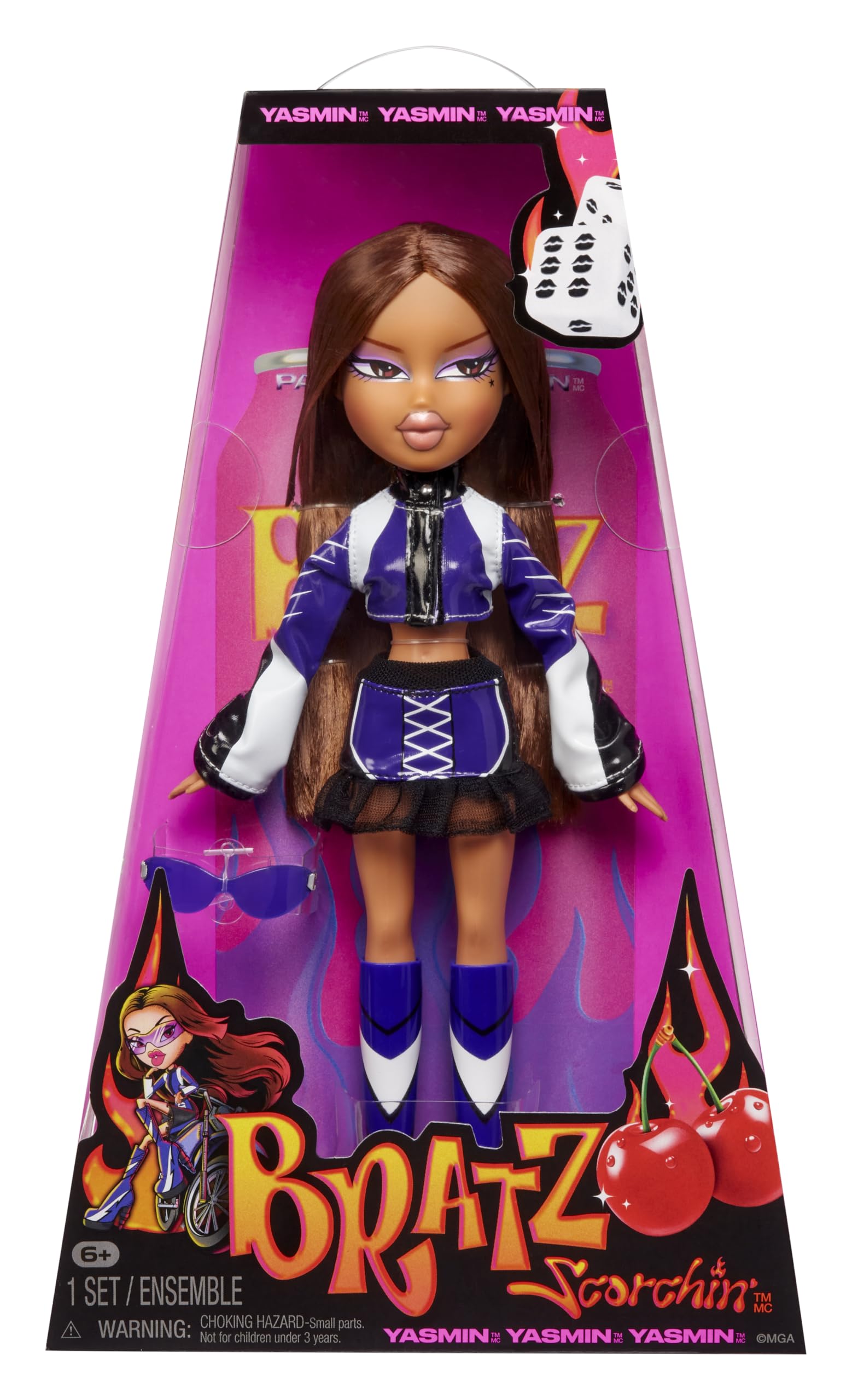 Bratz Scorchin' Yasmin Doll - Moto-Inspired Style | 11.5 inches | Ages 3+