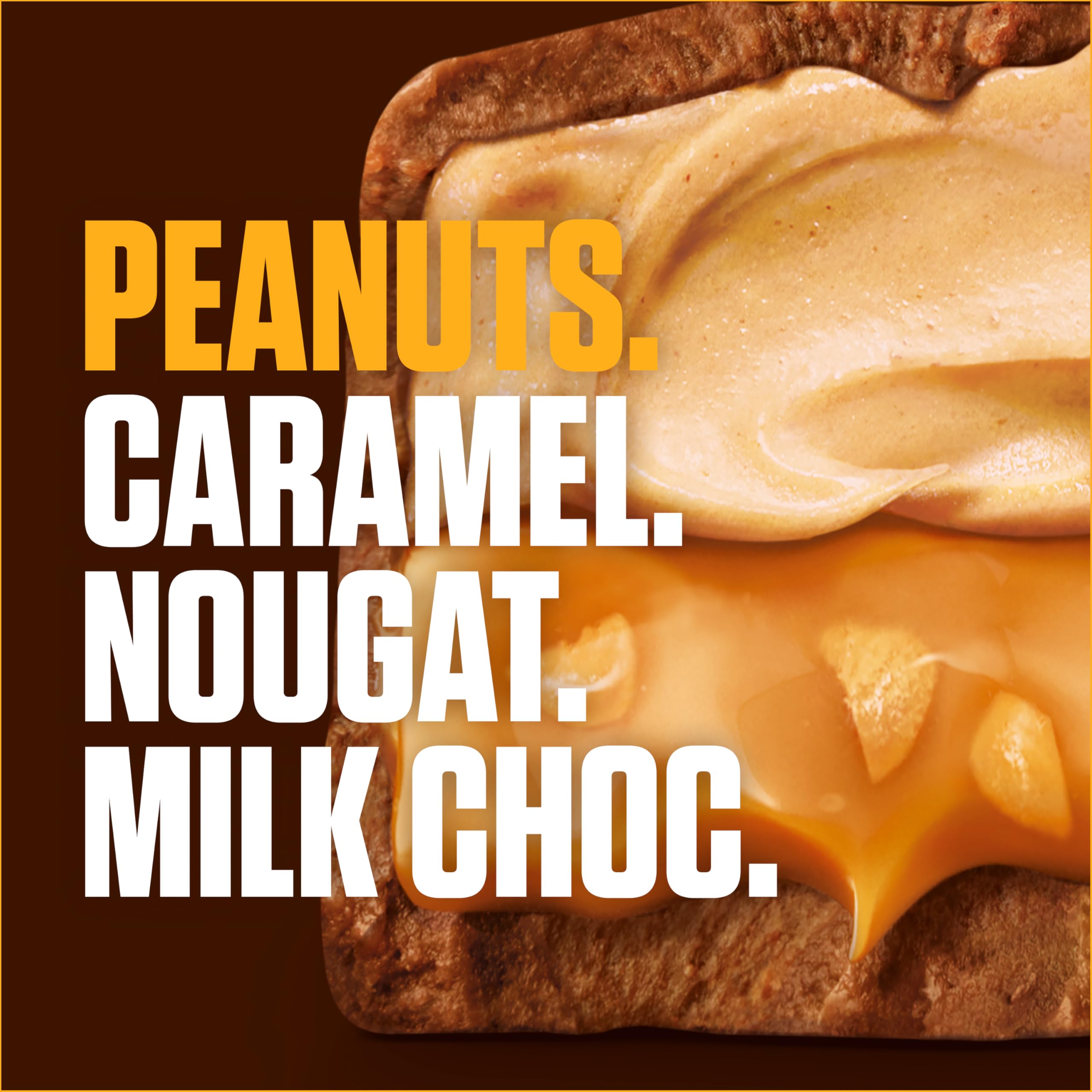 Snickers Creamy Peanut Butter Chocolate Trio Bar - Creamy Peanut Butter Filling | 54.75 g (Pack of 1) 2