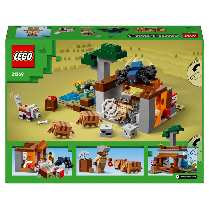 LEGO Minecraft The Armadillo Mine Expedition 21269 - Building Set for Kids 8+